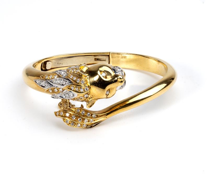 Bracciale in oro con diamanti