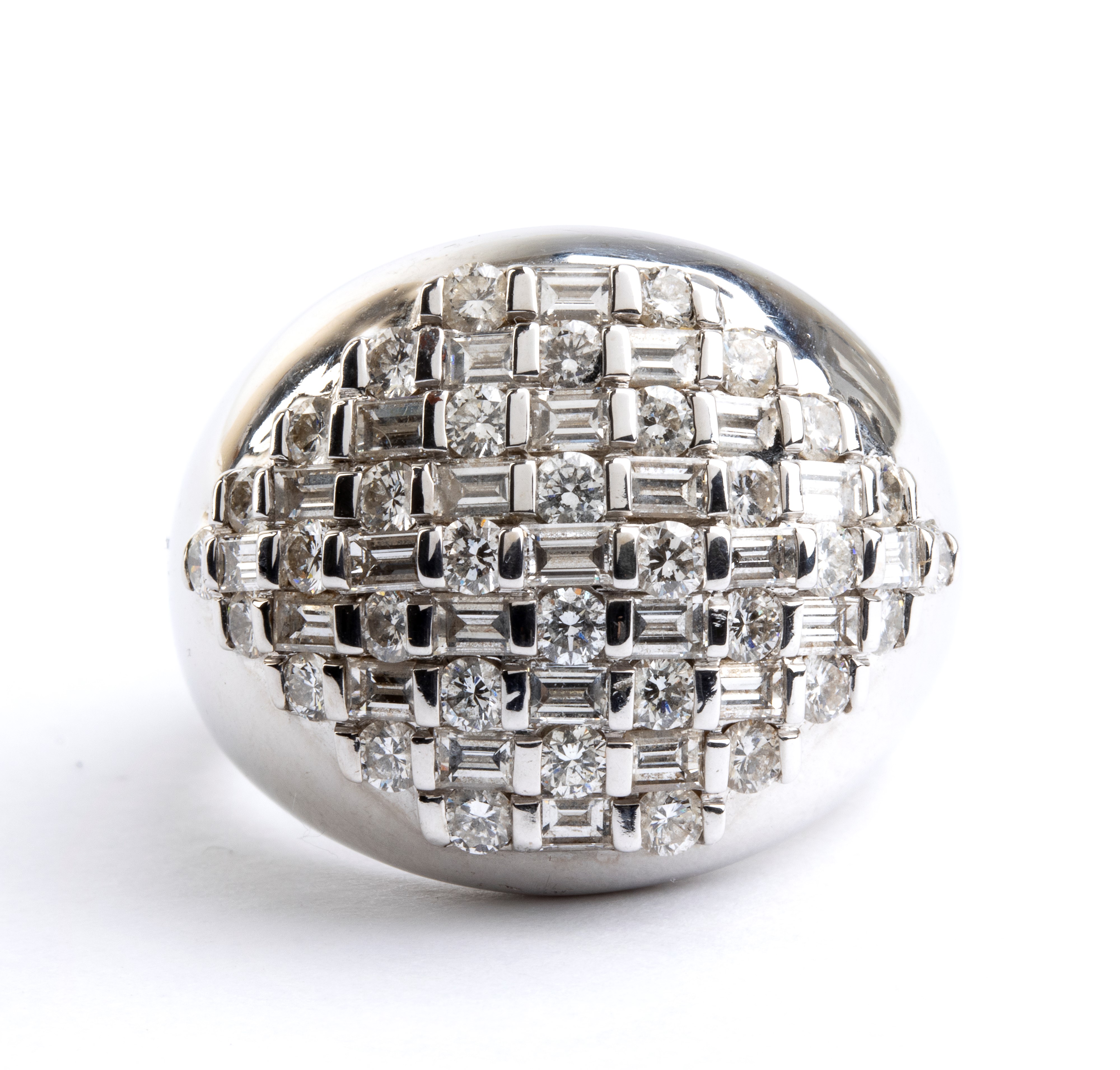 Damiani - Anello in oro bianco 18k con diamanti in pavé