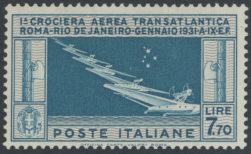 Regno - Posta Aerea, Crociera Balbo 7,70L. MNH