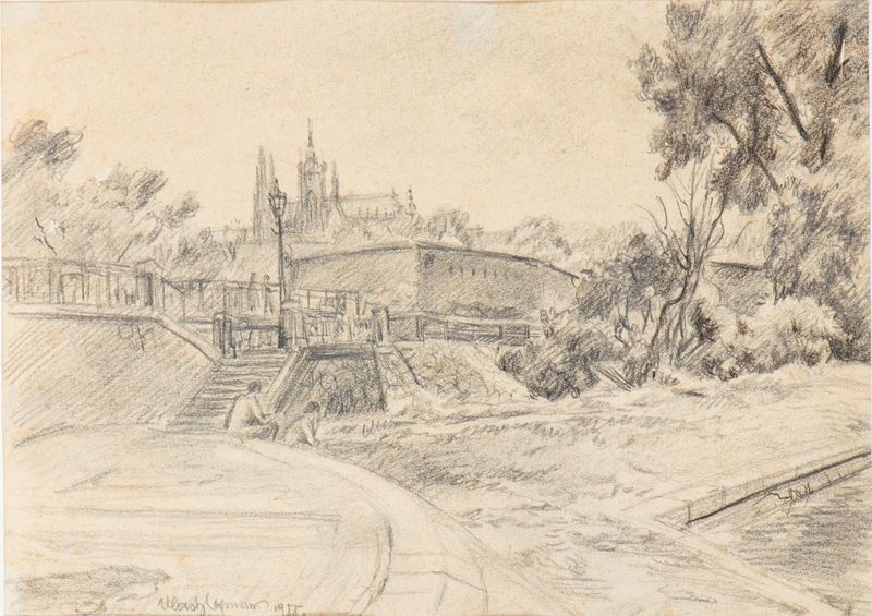 Praha - Hradčany. Od ostrova kampa