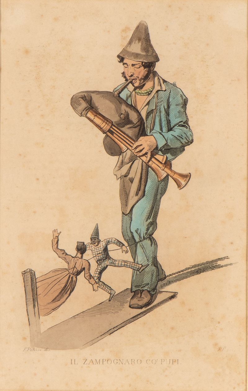 Filippo Palizzi - Il Zampognaro Co' Pupi