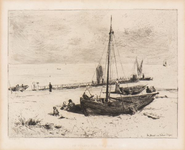 Albert Kr&#252;ger - Am Strand von Goehren