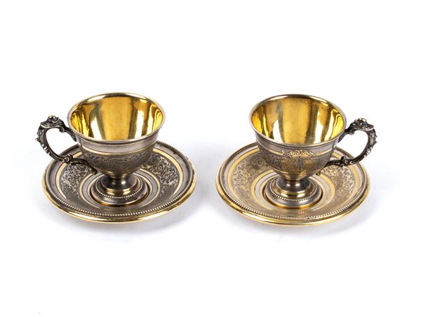 German solid silver cups