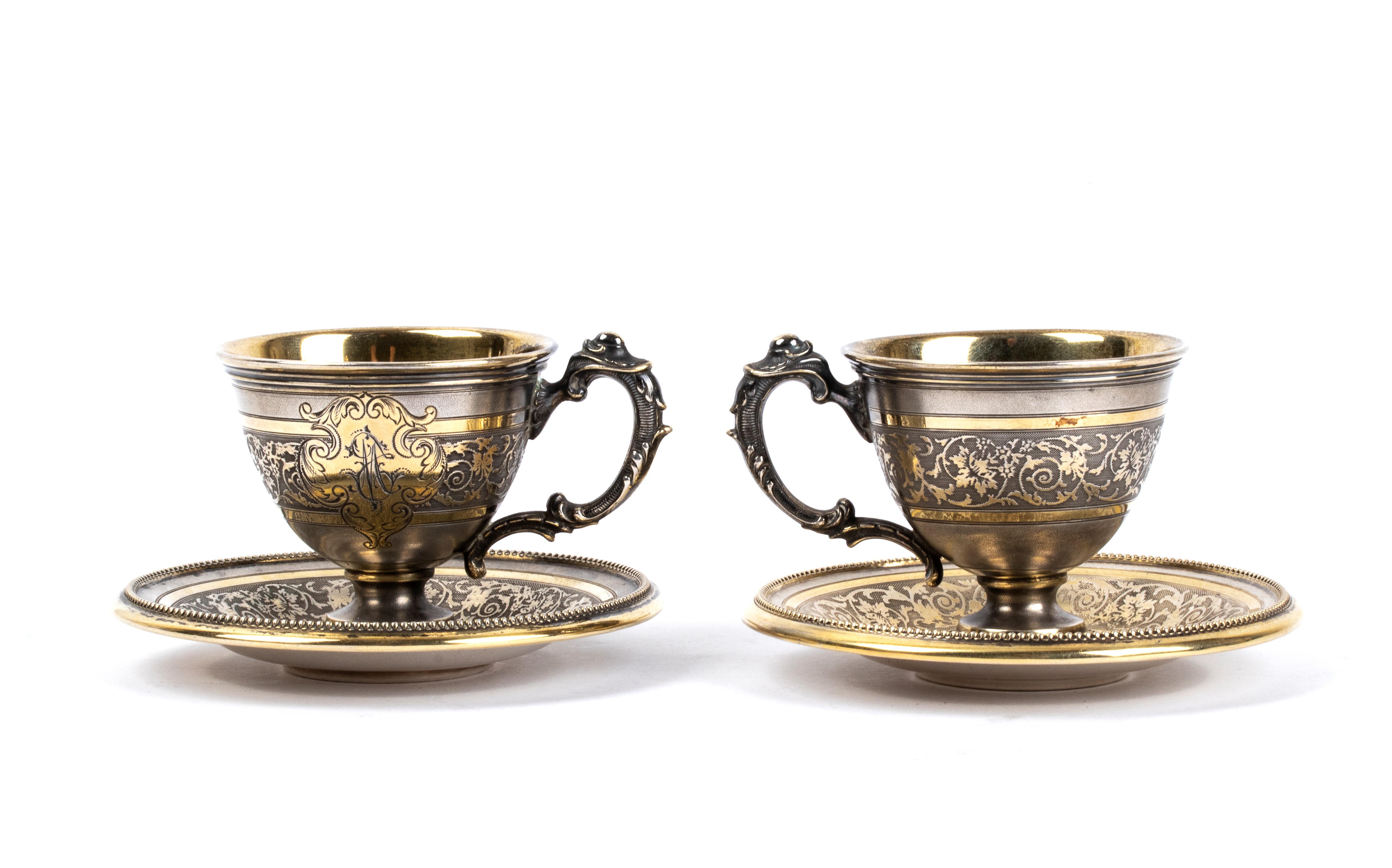 Coppia di tazzine tedesche in argento