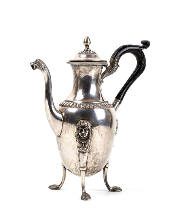Italian solid silver coffee pot