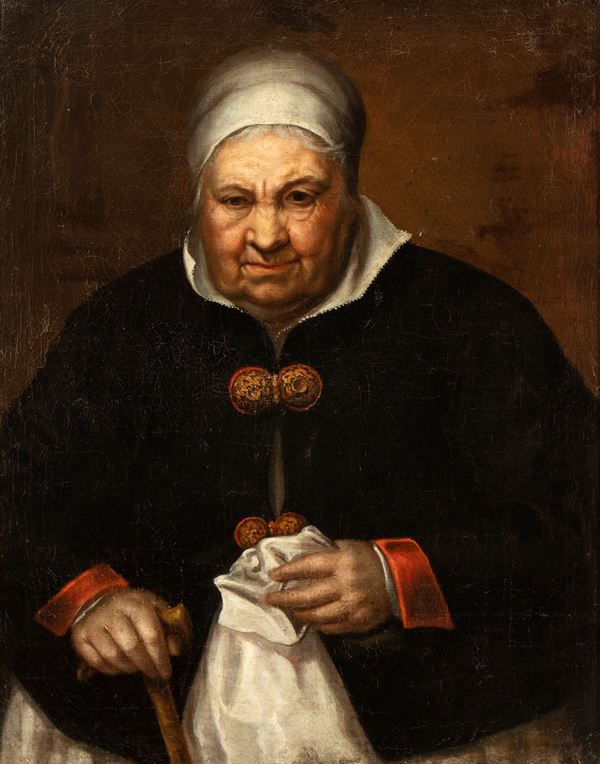 Karel van Mander III - Portrait of an elderly nurse