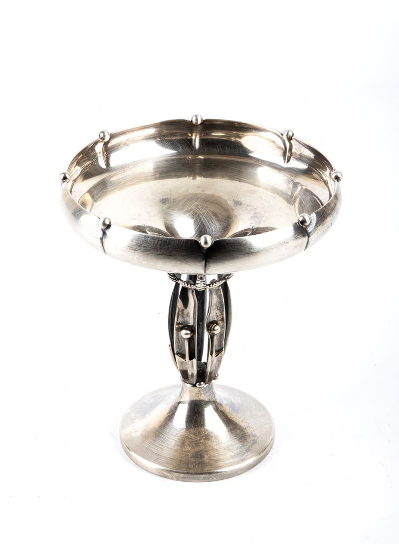 Alzata americana in argento 925/1000, punzonata “STERLING - 97”