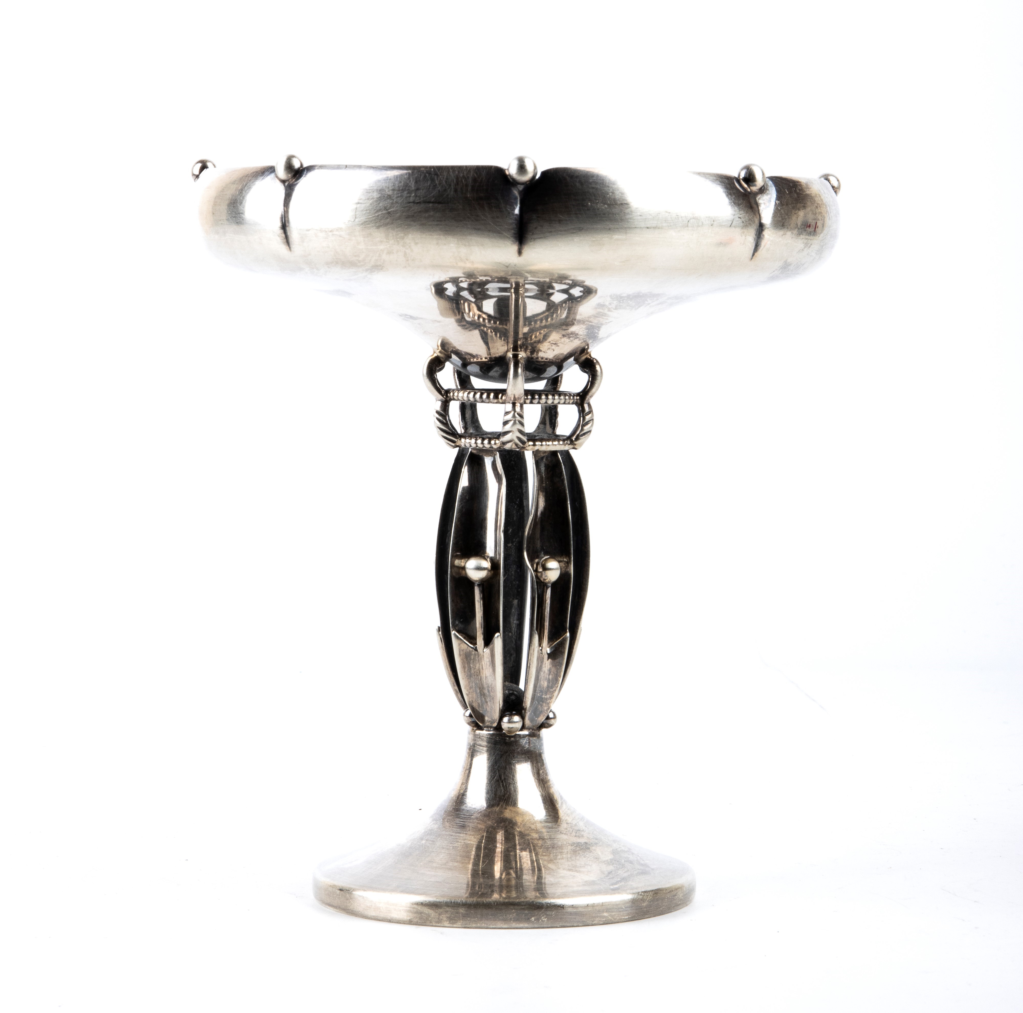 Alzata americana in argento 925/1000, punzonata “STERLING - 97”