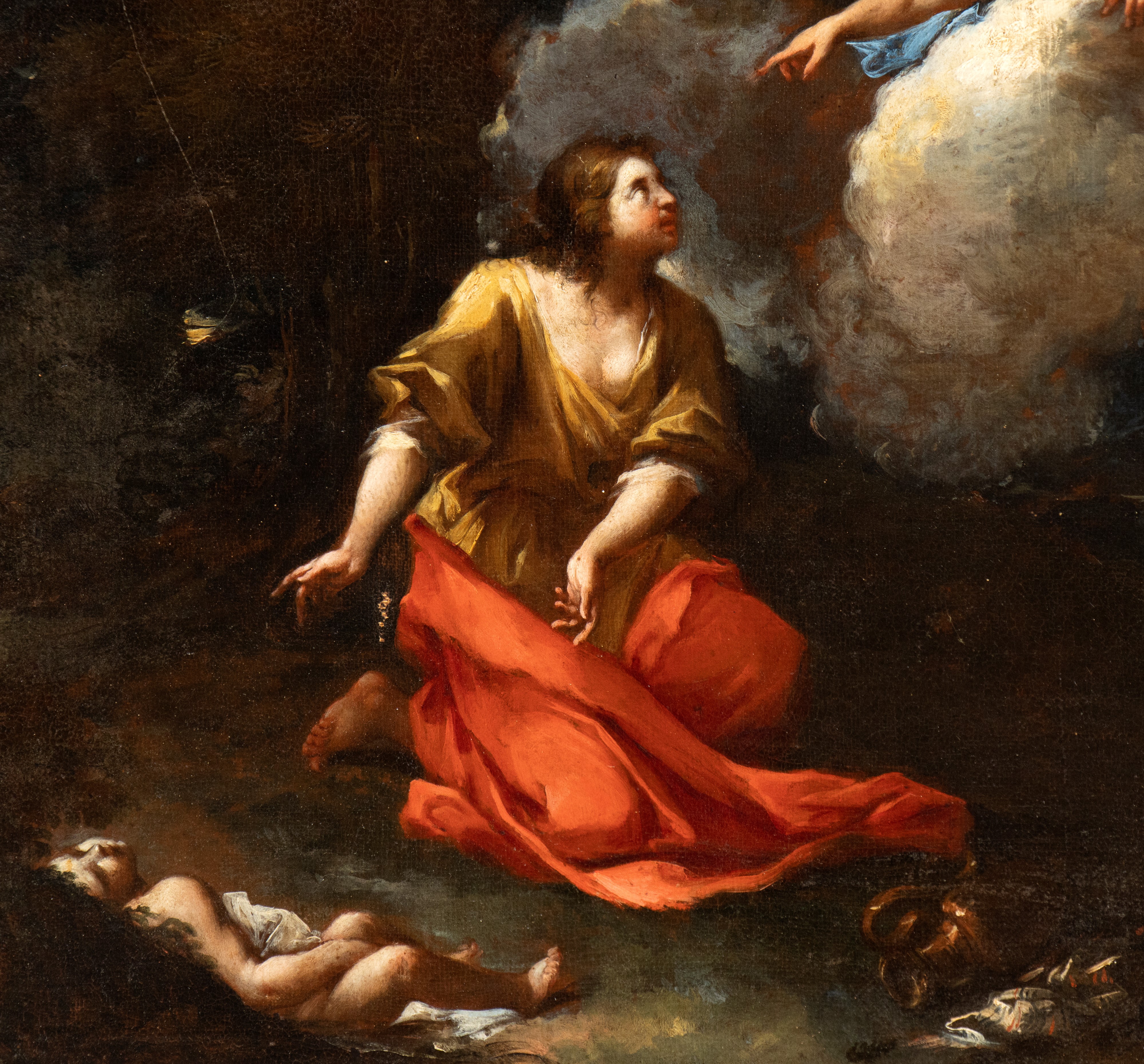 Artista Attivo a Roma, Metà XVII Secolo - Agar e Ismaele nel Deserto