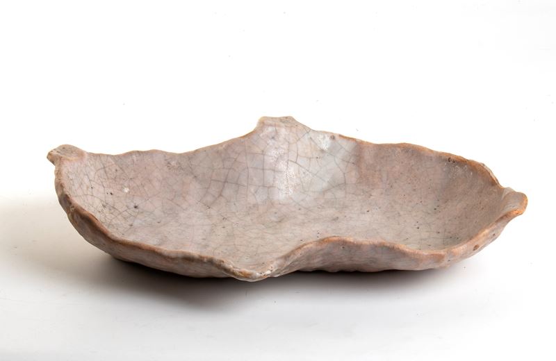 Ceramica Artistica Solimene - Ciotola Lustrata a Ingobbio Bianco con Bordo Difforme, Fornace Viet...