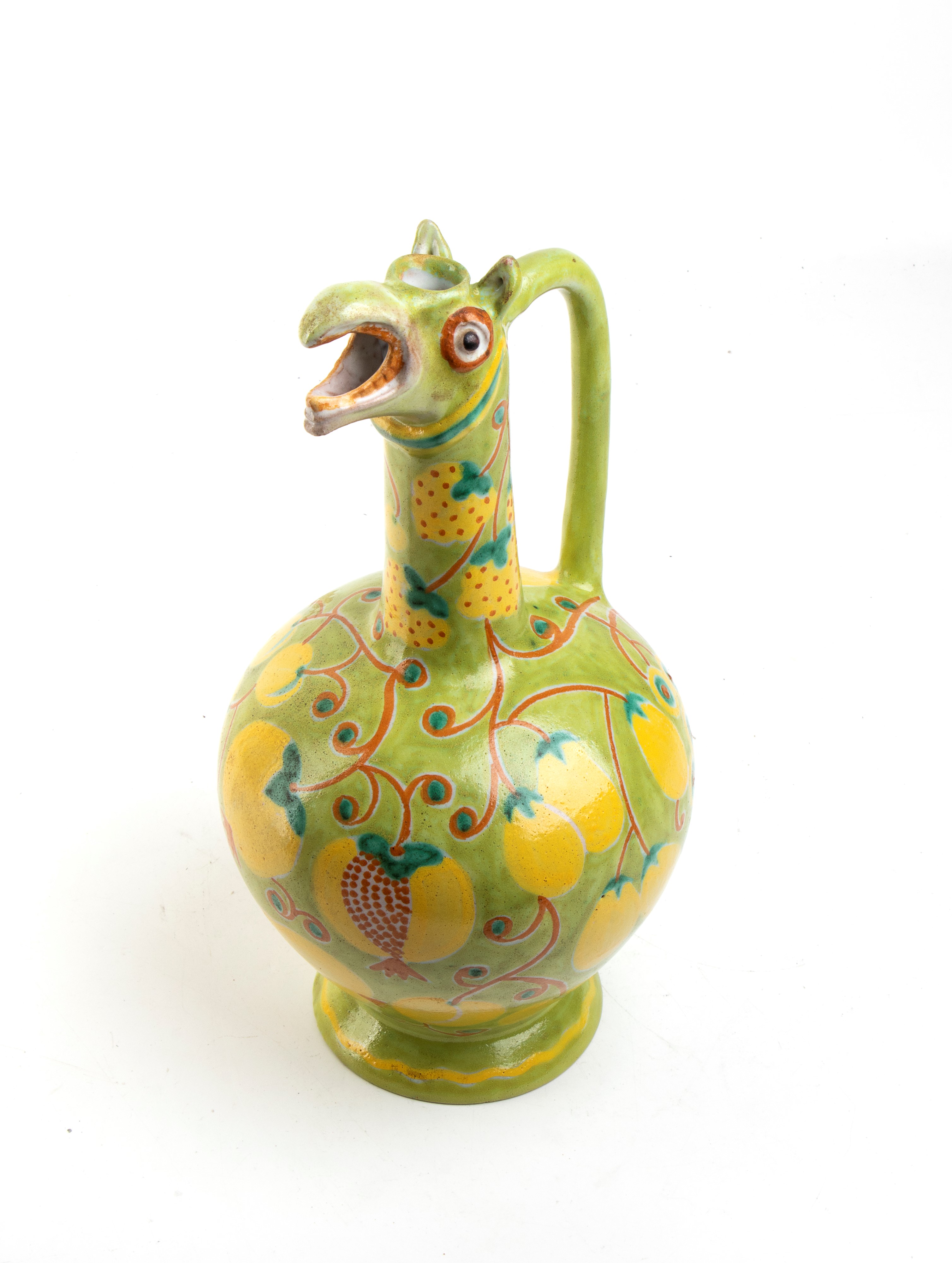 Vincenzo Pinto - Anfora a Forma di Grifone con Decorazione di Frutti Gialli