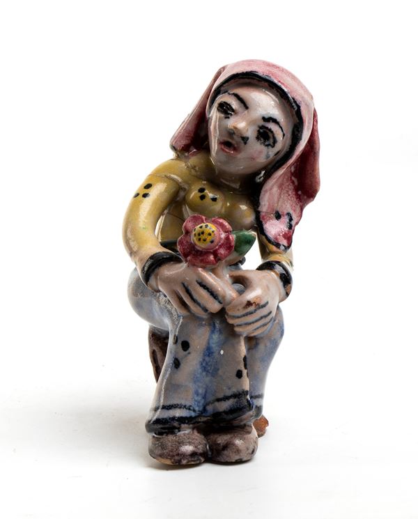 MANIFATTURA VIETRI - Little girl with flower 