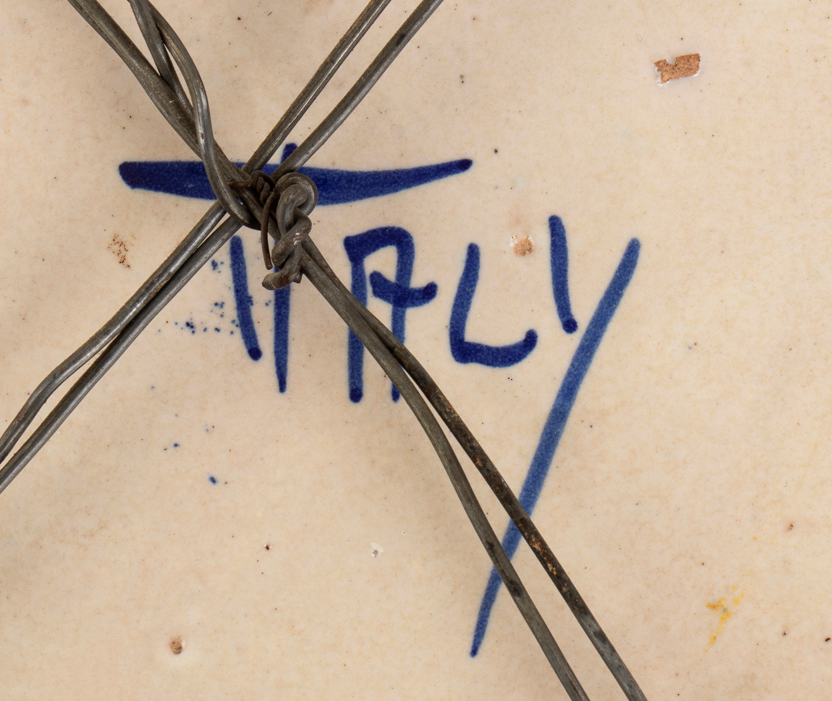 Grande piatto con decorazione di uccelli acquatici