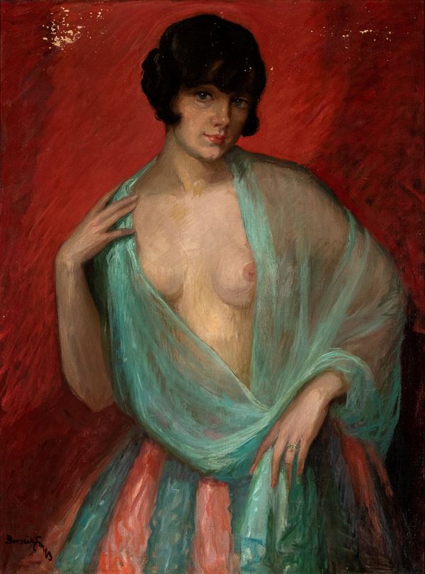 FRIGYES BORSZ&#201;KY - Woman with veil