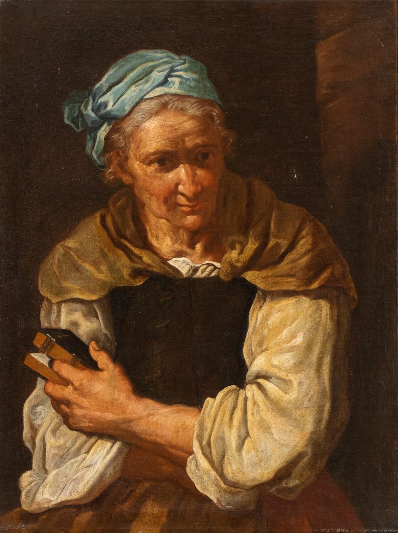 Bernhard Keilhau Detto Monsù Bernardo - Anziana con Breviario