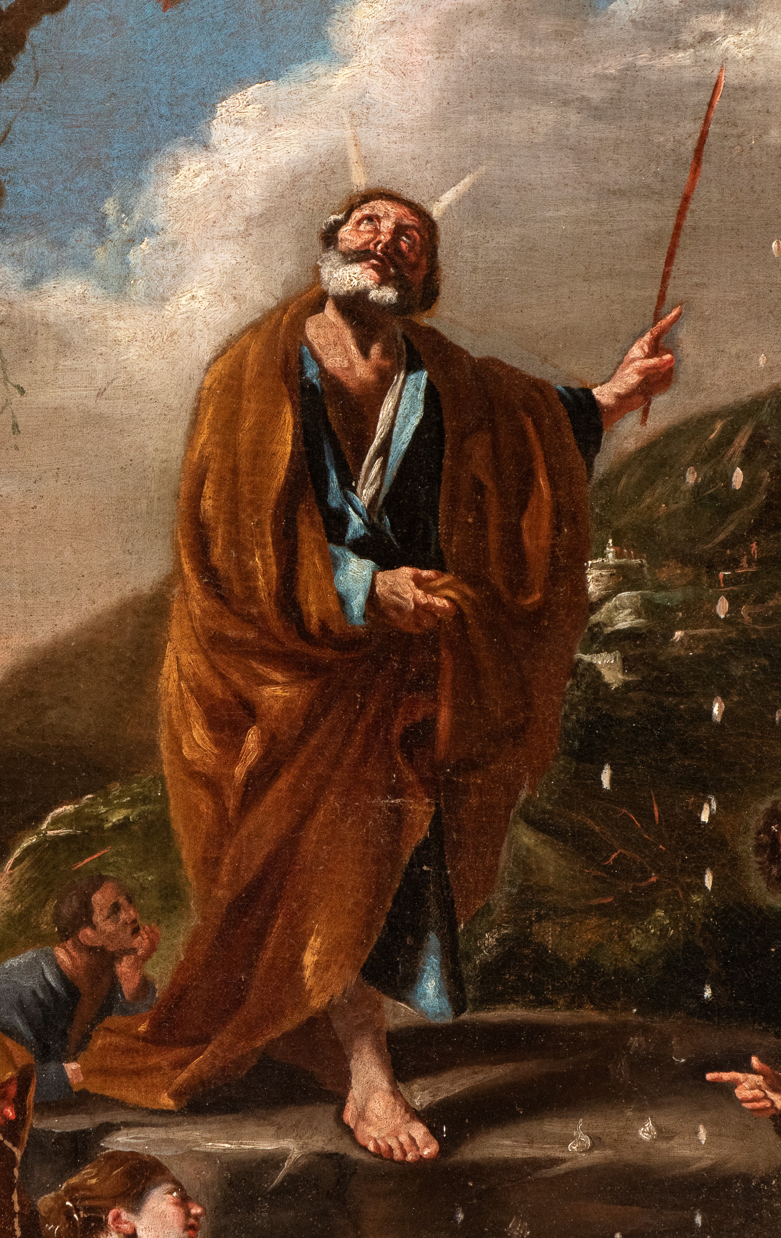 Artista Attivo a Roma, XVII Secolo - Mosè e la Discesa della Manna dal Cielo