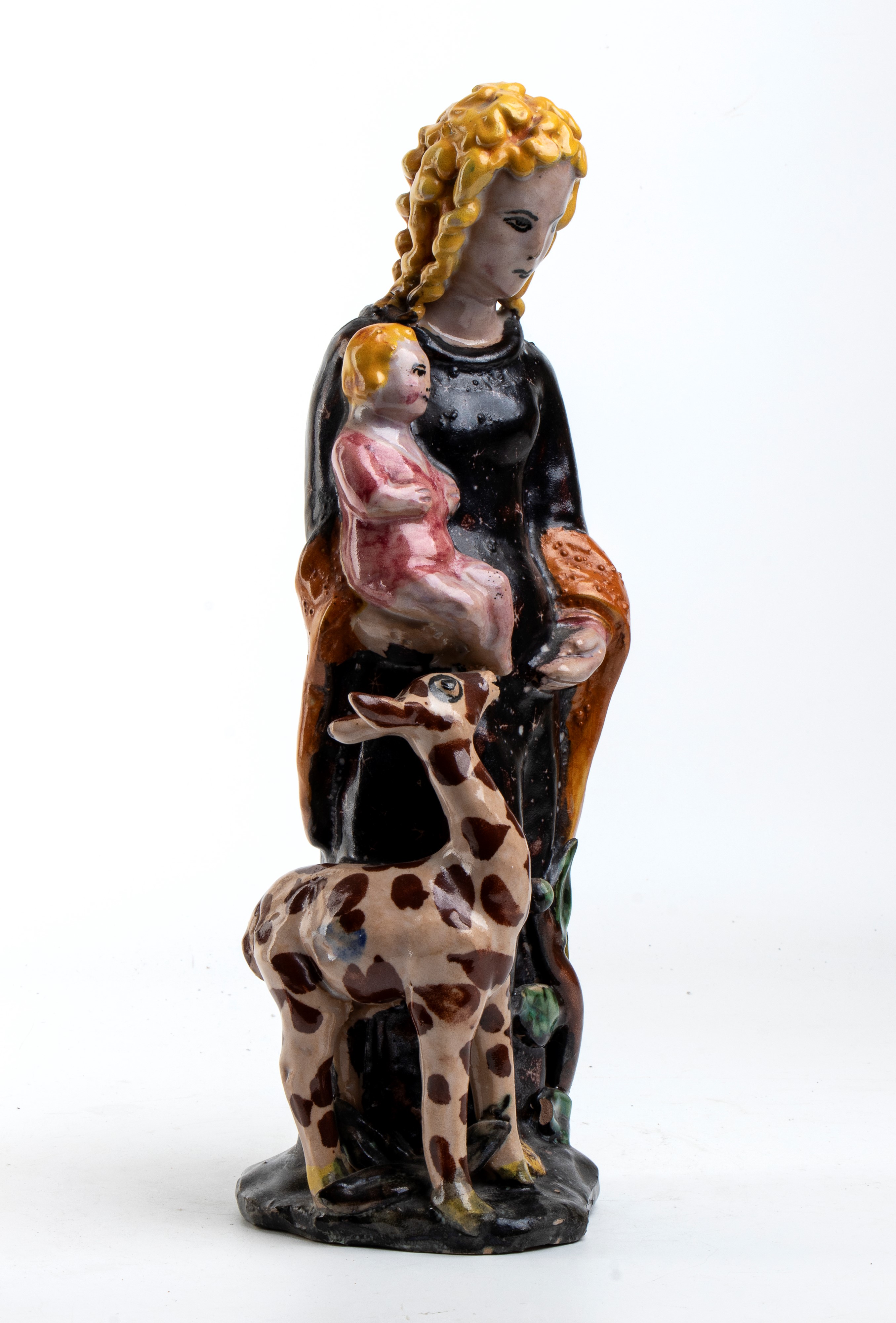 Santa Genoveffa con il figlio e la cerva che lo allatta