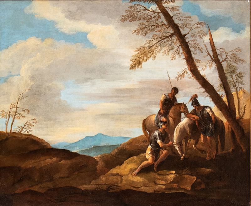 Salvator Rosa - Paesaggio con Sosta di Soldati