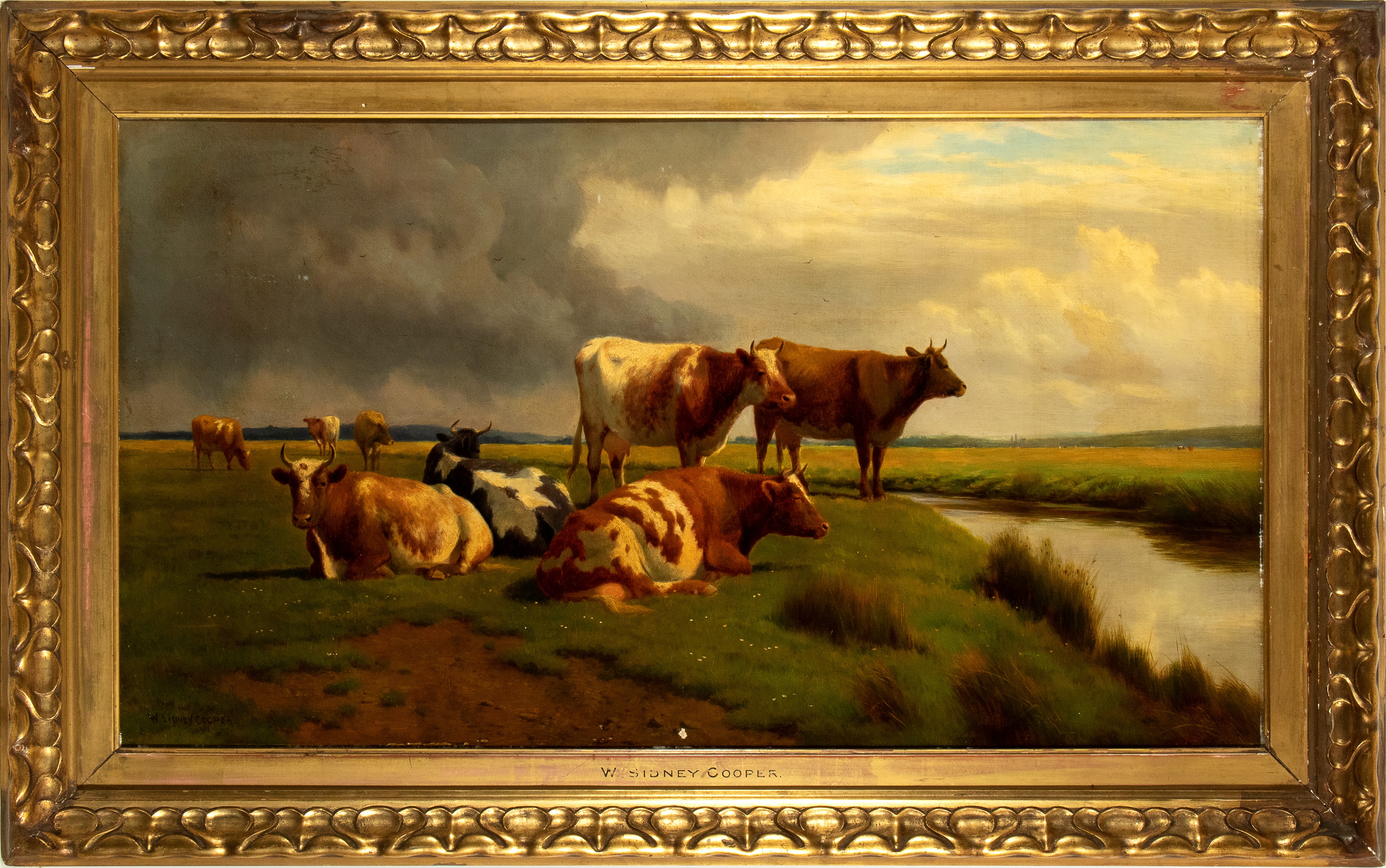 William Sidney Cooper - Paesaggio con Buoi