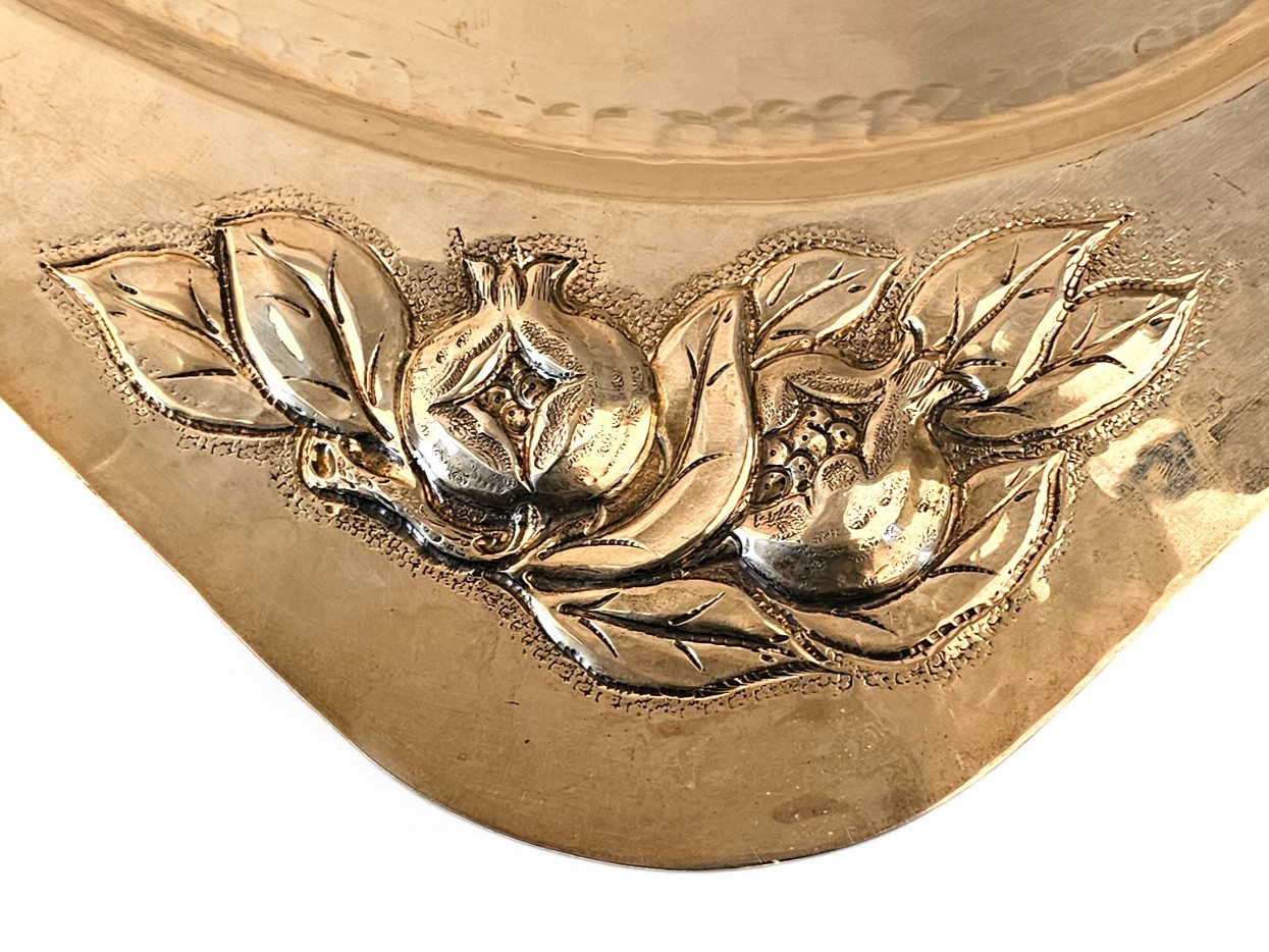Brandimarte - Vassoio italiano rettangolare in argento 800/1000