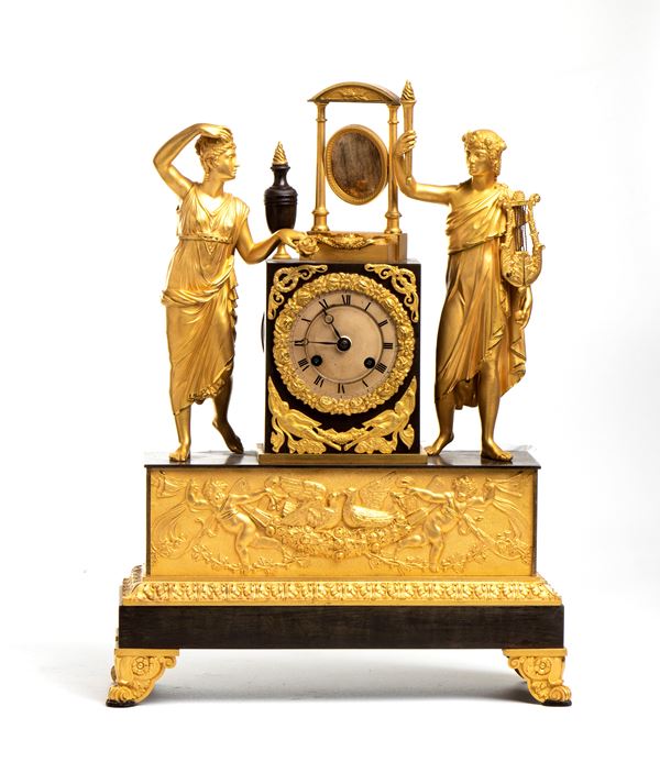 French table clock, early empire period