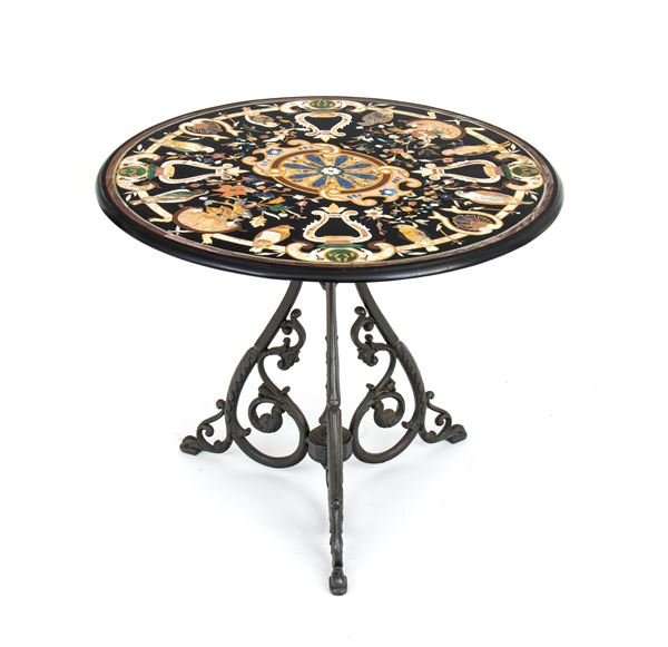 Italian inlaid marble table