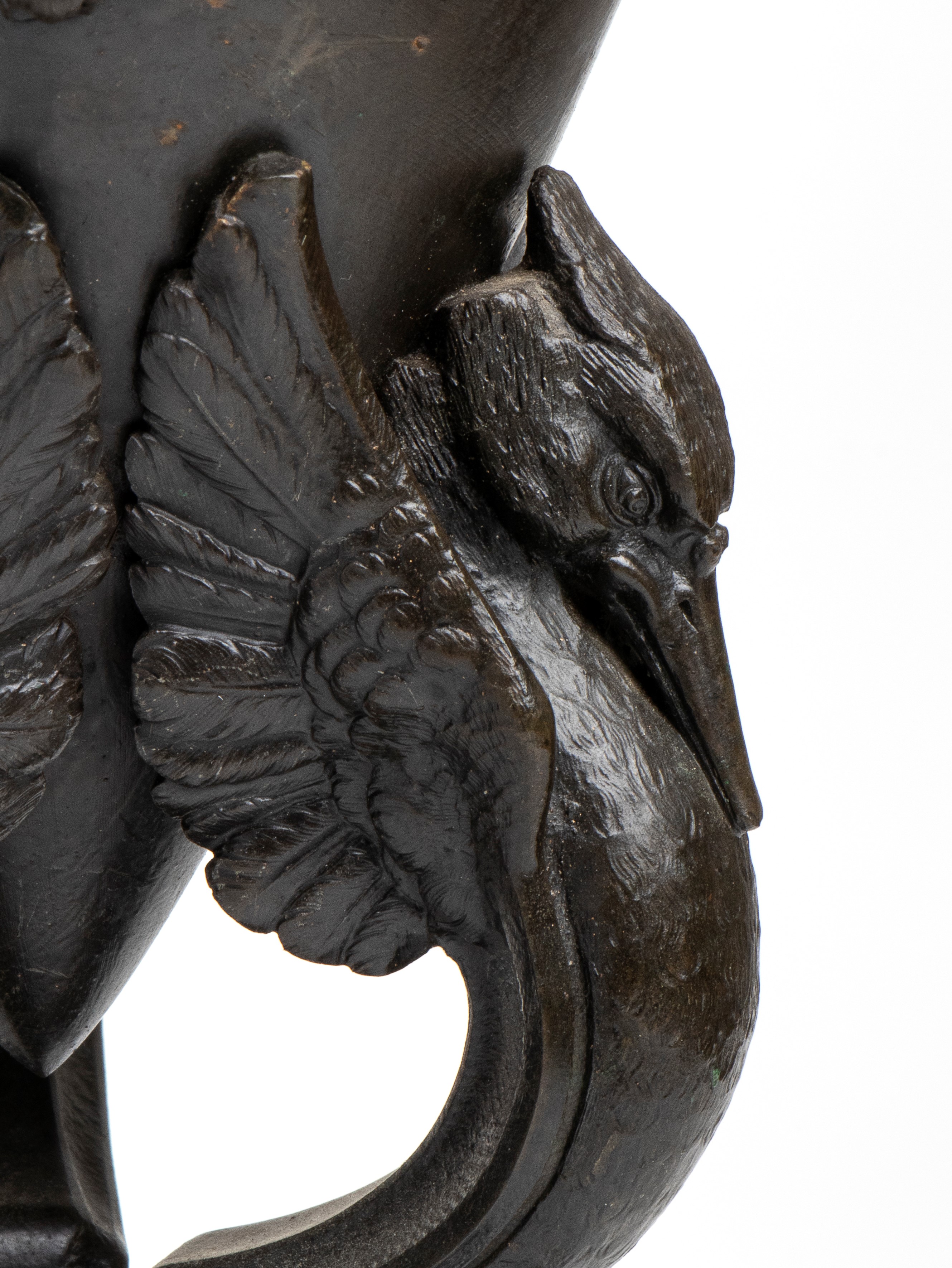 Coppia di Vasi Francesi Art Nouveau in Bronzo