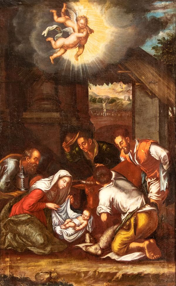 Jacopo Dal Ponte detto Jacopo Bassano - Adoration of the Shepherds
