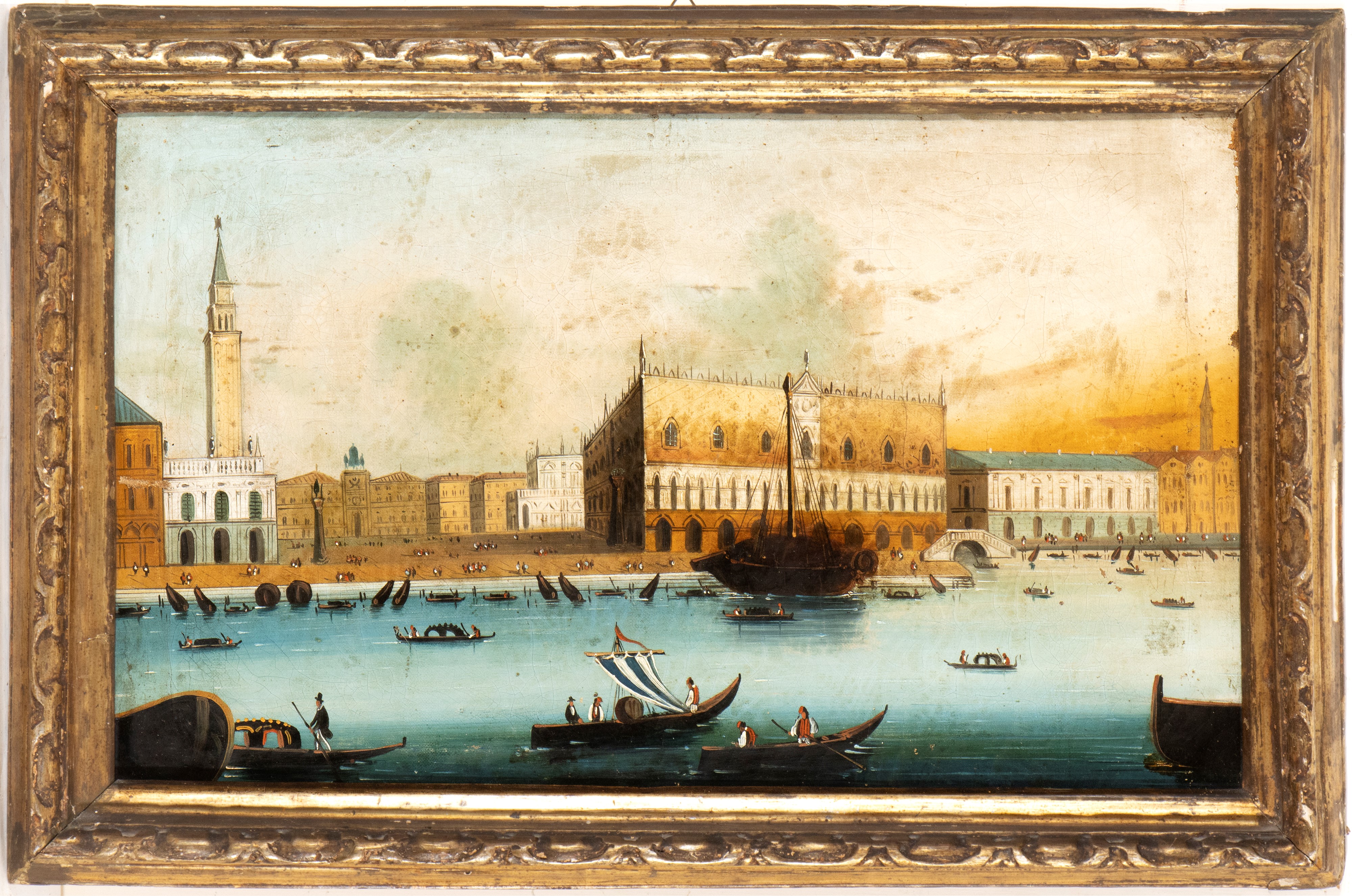 Artista Anonimo, XIX Secolo - Veduta di Palazzo Ducale dal Bacino di San Marco