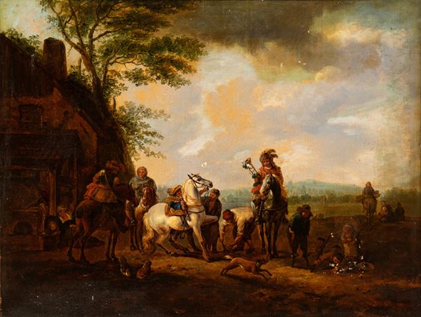 Philips Wouwerman - Hunters at a standstill