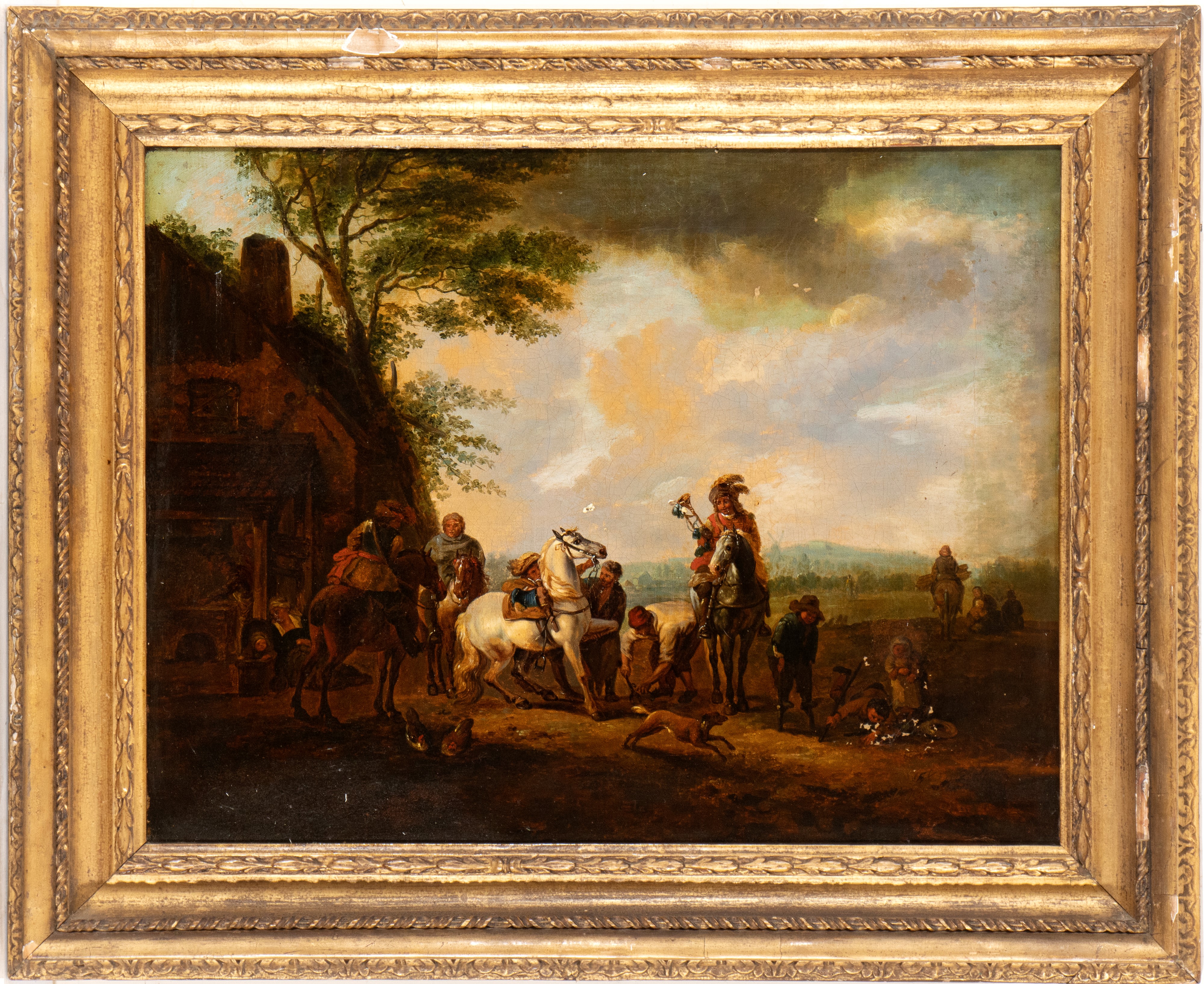 Philips Wouwerman - Sosta di Cacciatori dal Maniscalco