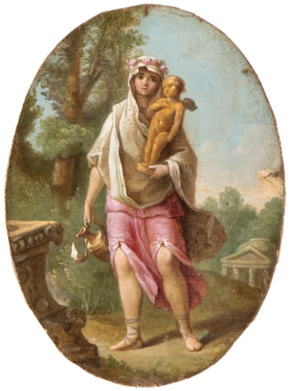 Artista francese, XVIII secolo - Allegory of Amor Sacro