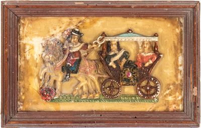 Ceroplastica italiana, scena con cavalli e carrozza, XVII–XVIII secolo