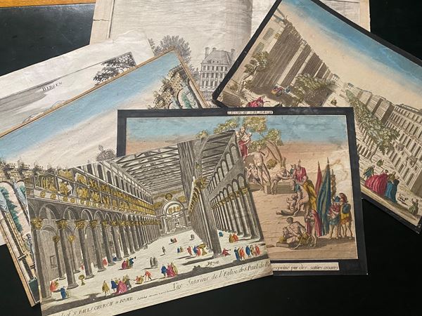 Lotto di vedute e vedute ottiche