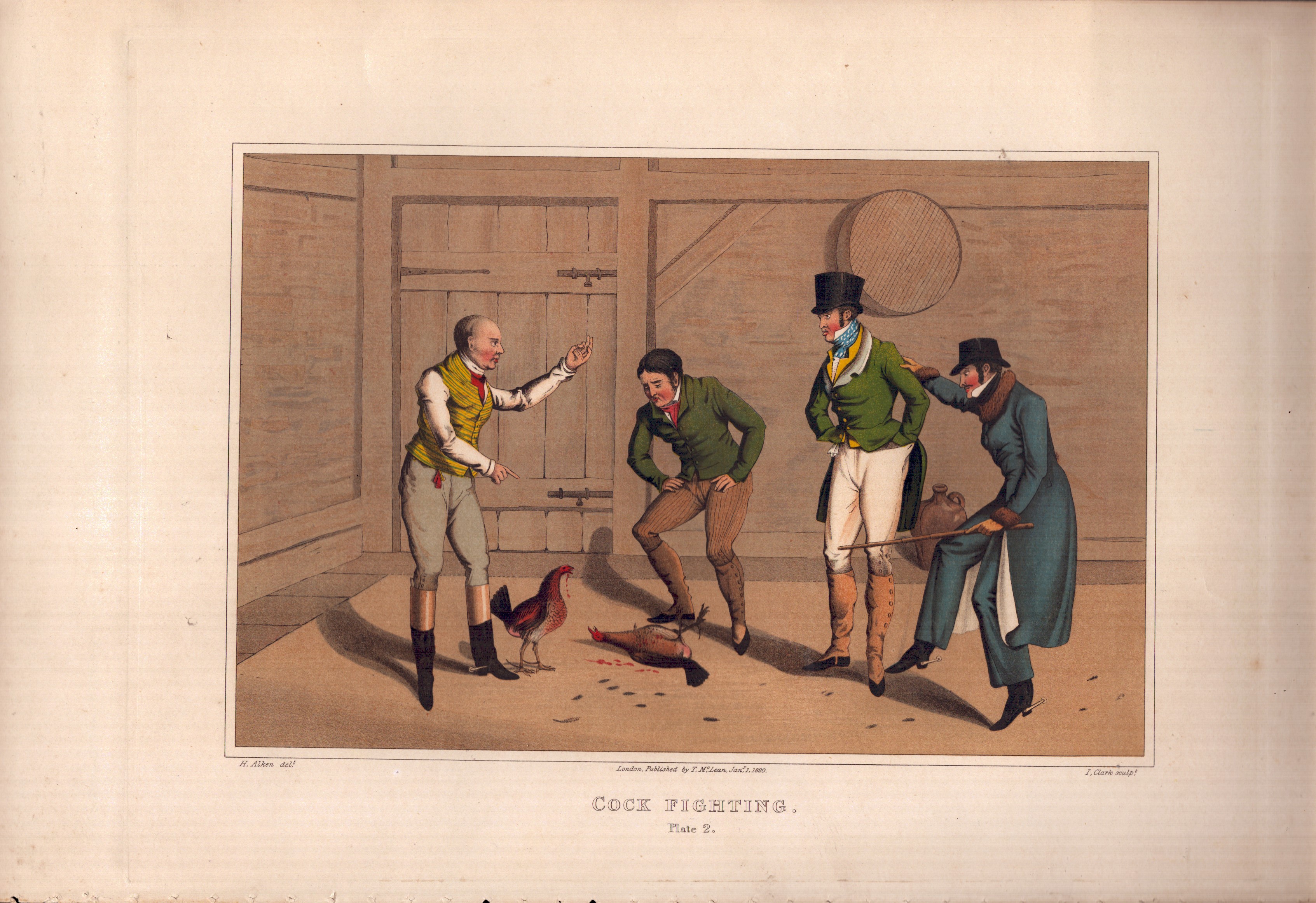 Henry Alken - Bull Biting | Cock Fighting | Drawing The Badger | Bear Biting | Pigeon Match