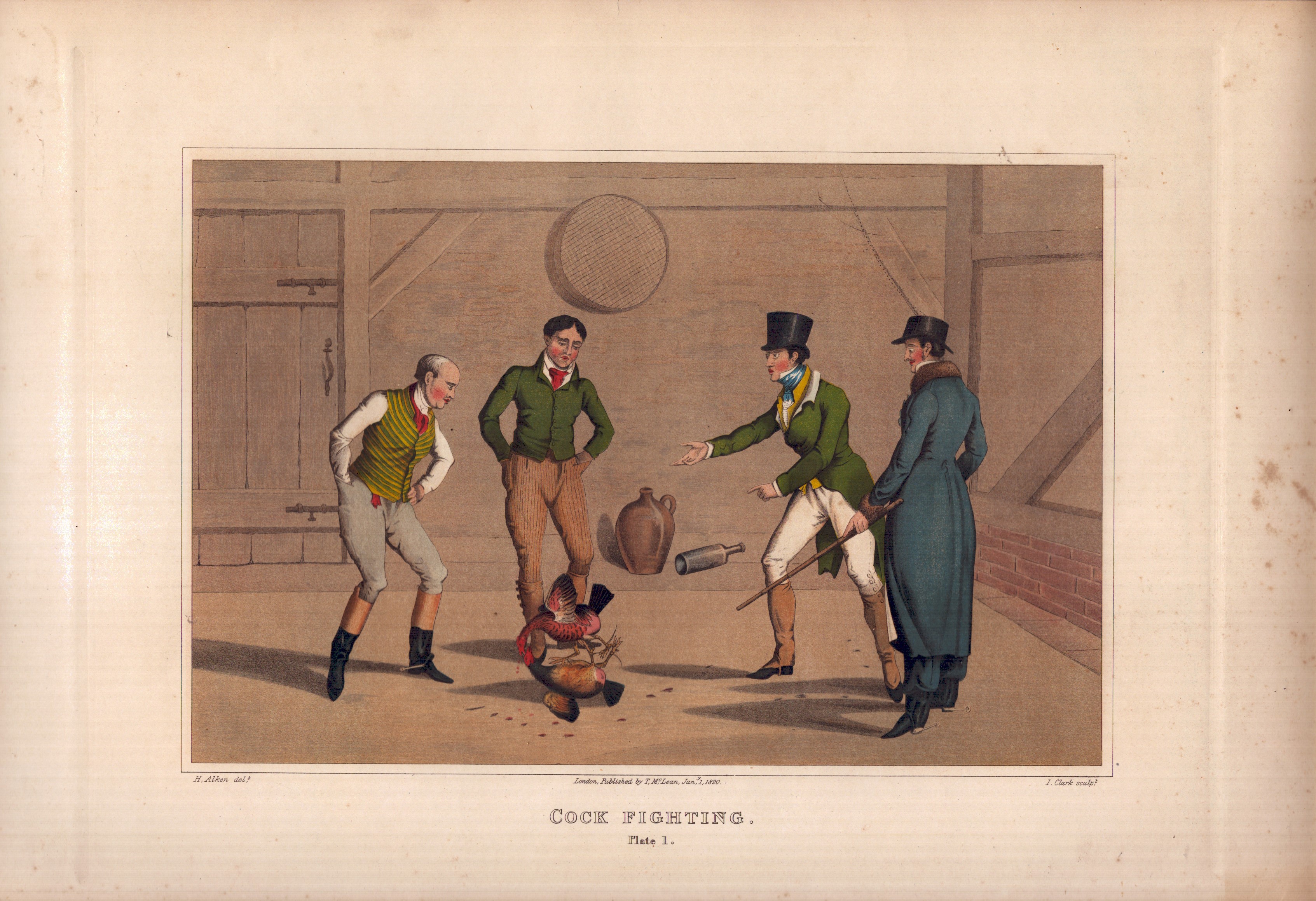 Henry Alken - Bull Biting | Cock Fighting | Drawing The Badger | Bear Biting | Pigeon Match