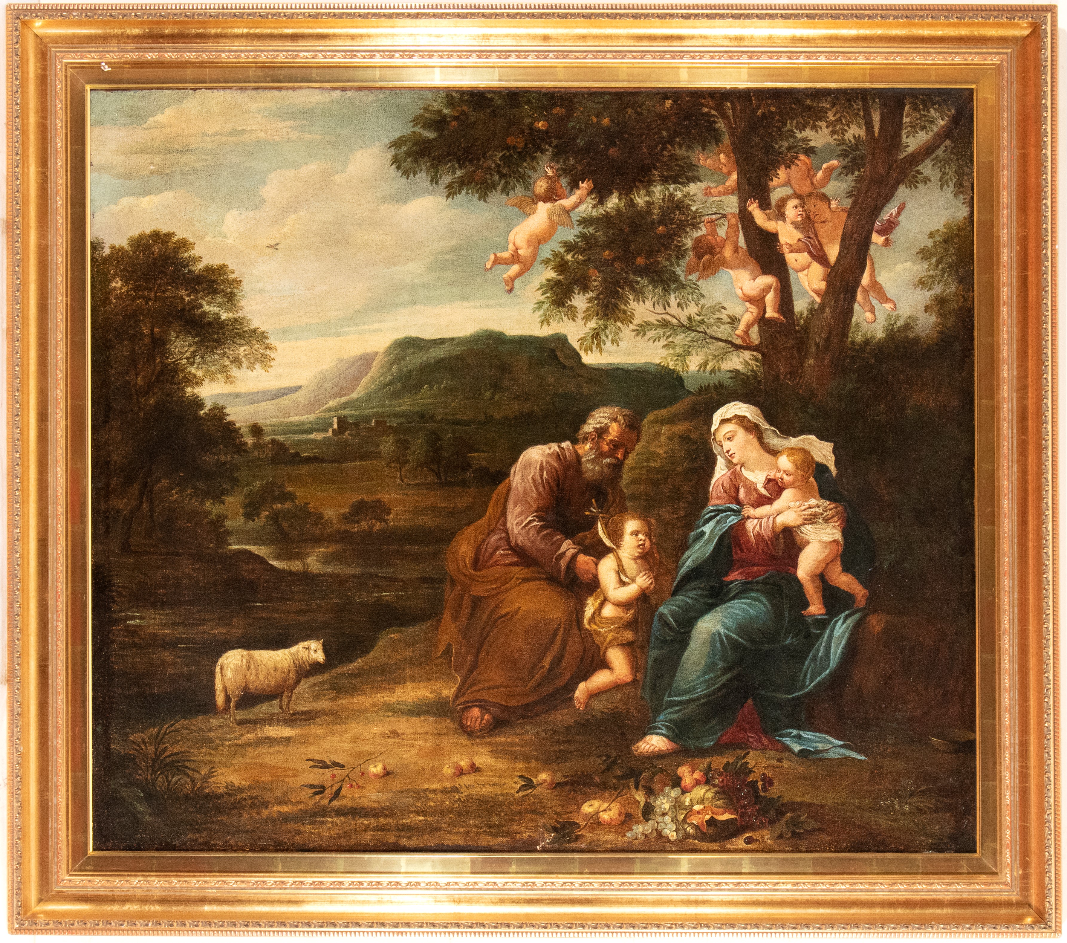 Francesco Albani - Paesaggio con Sacra Famiglia e San Giovannino