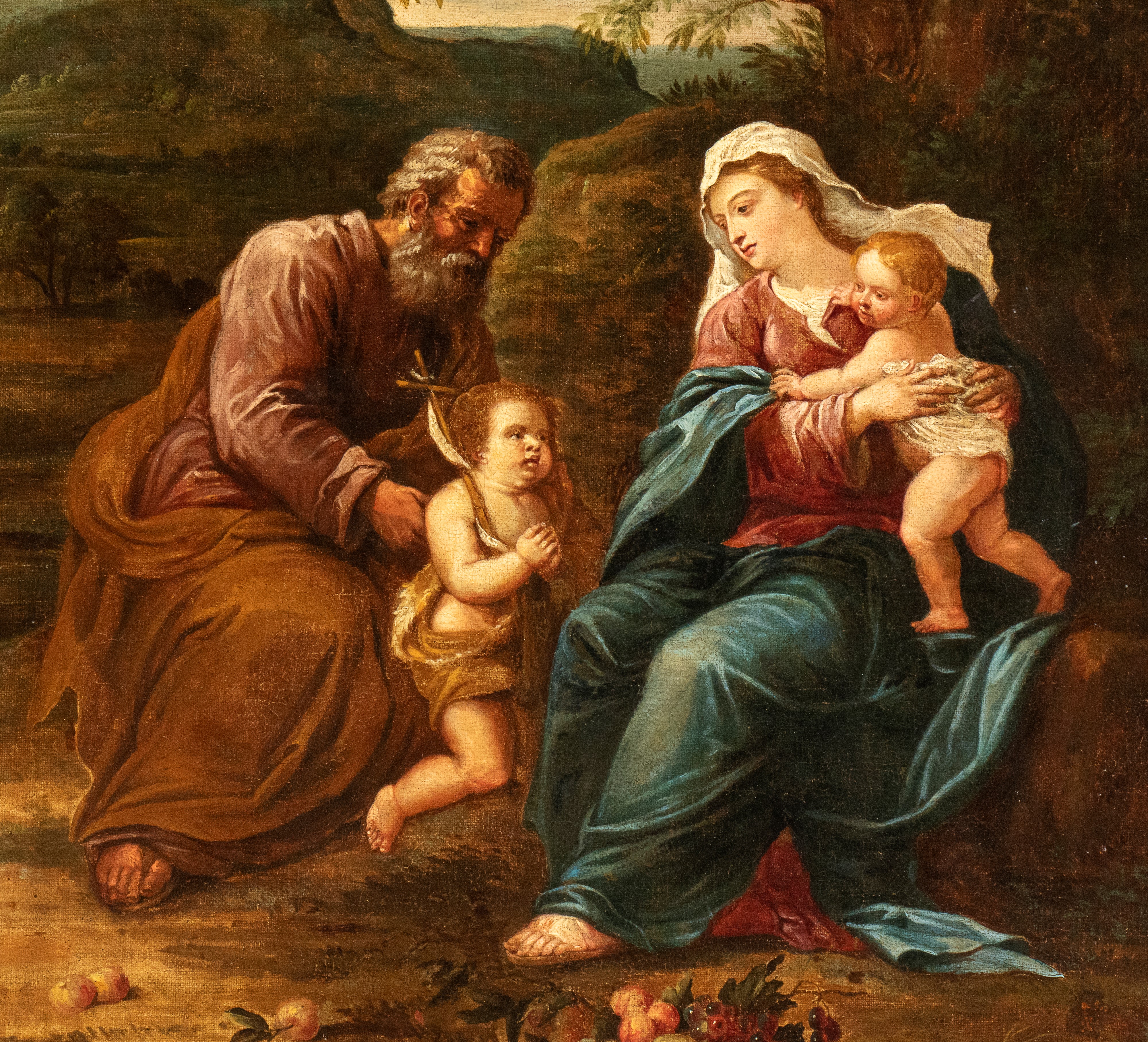 Francesco Albani - Paesaggio con Sacra Famiglia e San Giovannino