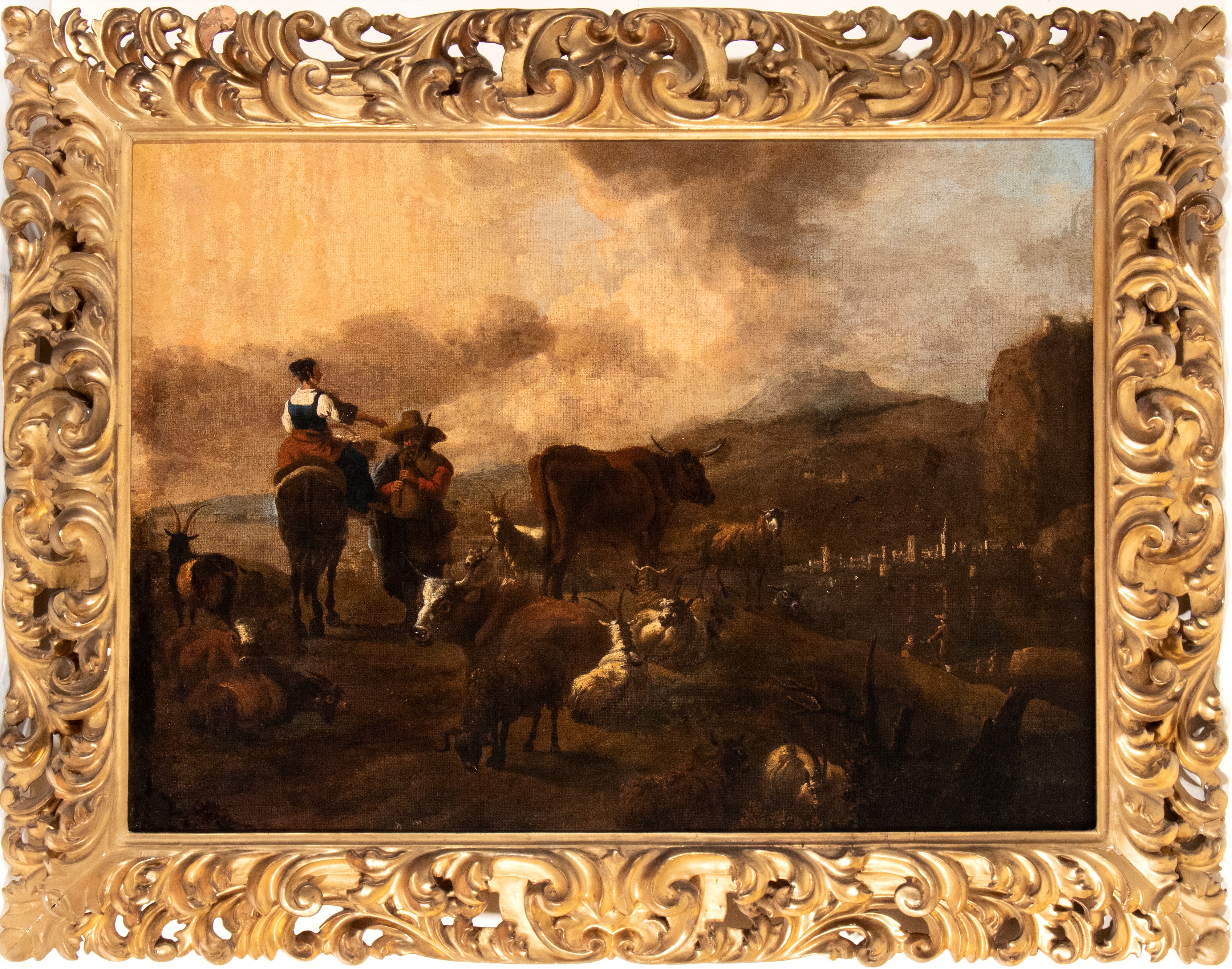 Nicolaes Berchem - Paesaggio con Pastori e Armenti