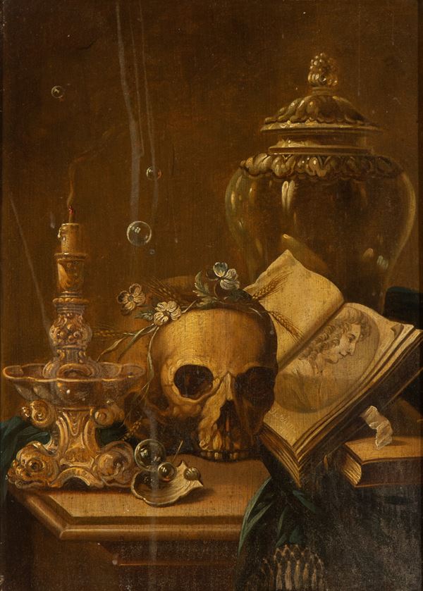 Artista olandese, fine XVII - inizio XVIII secolo - Vanitas