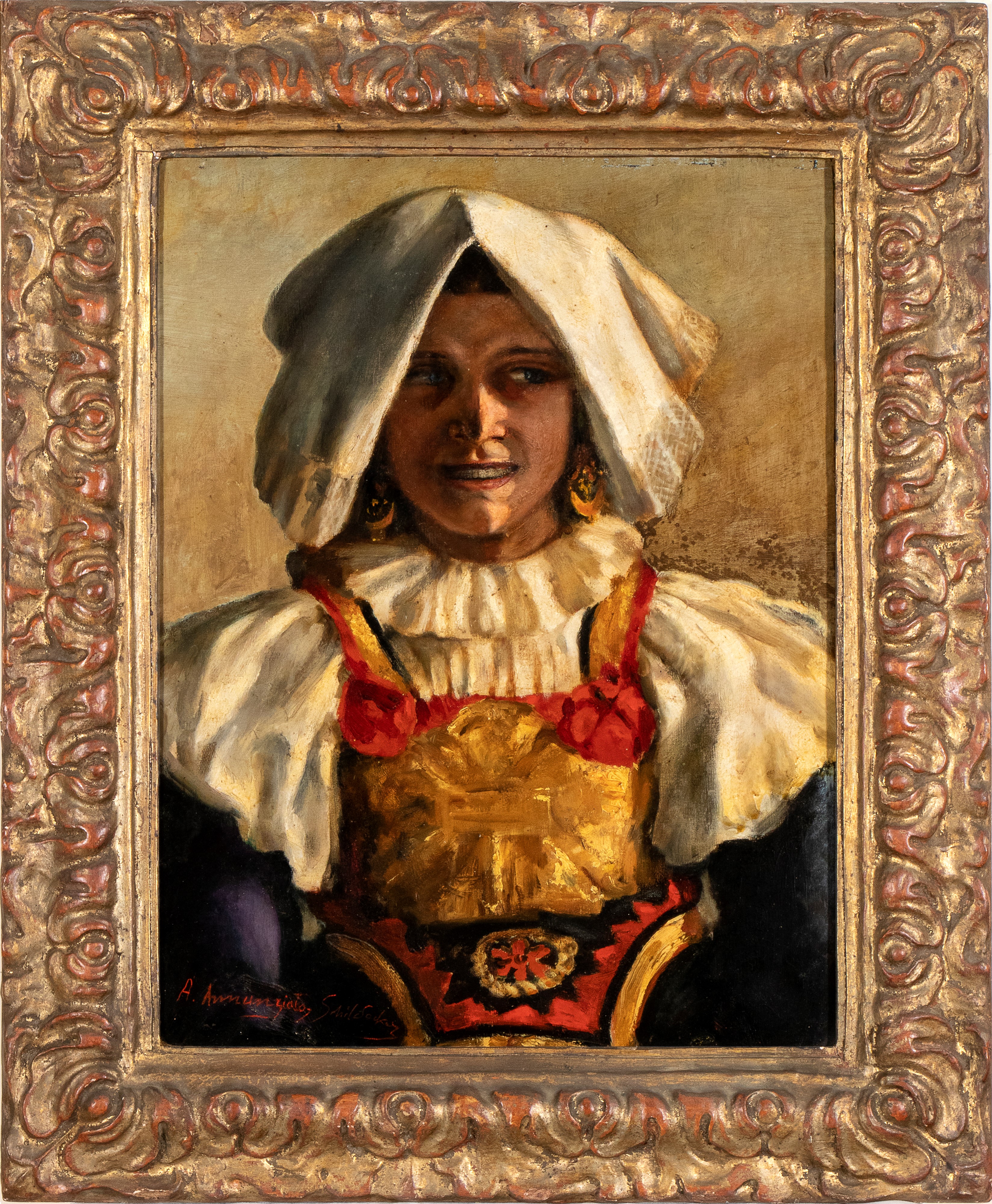 Alfredo Annunziata Schildecker - Ritratto di Contadina Abruzzese