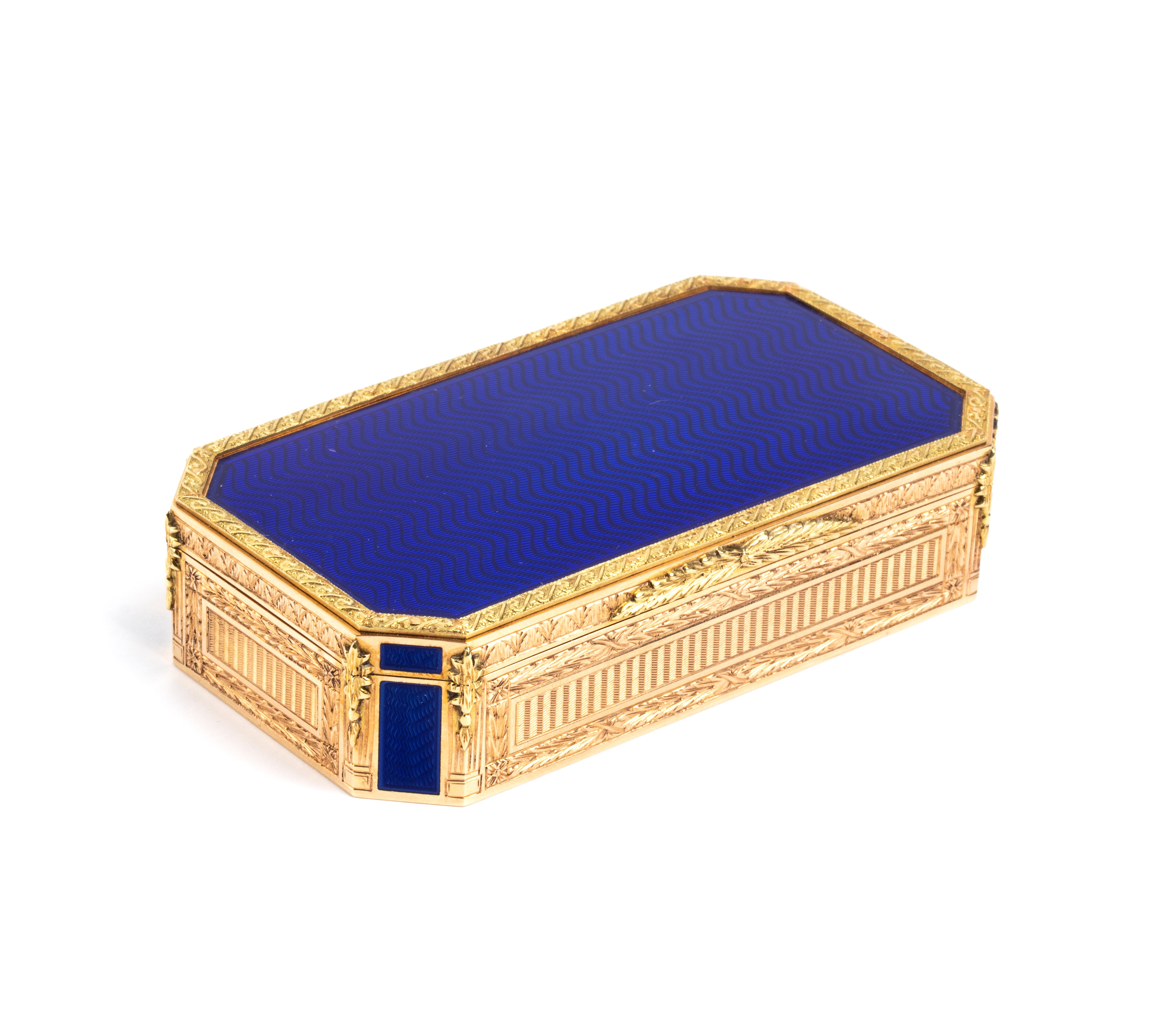 Tabacchiera italiana in oro e smalto
