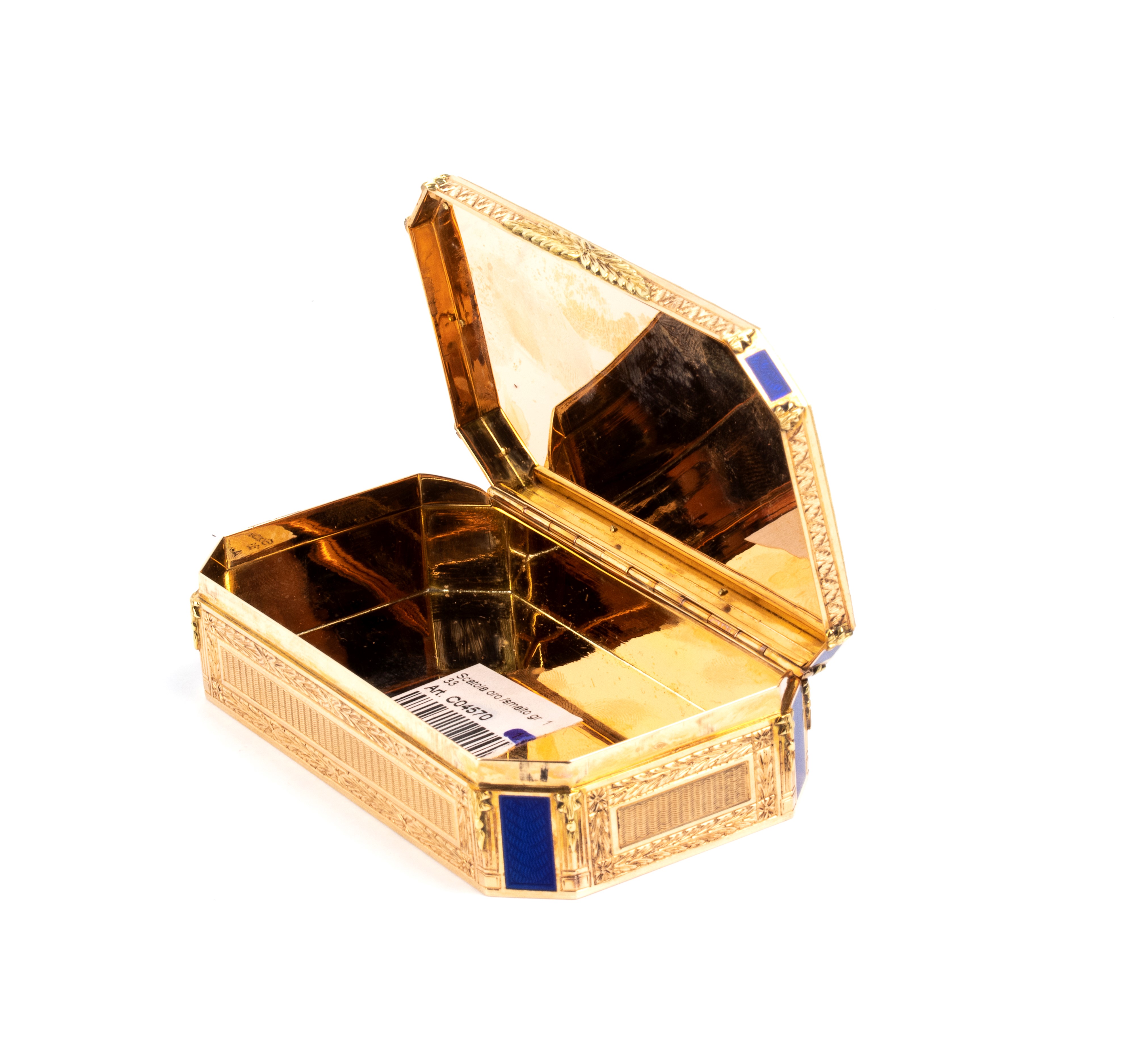 Tabacchiera italiana in oro e smalto