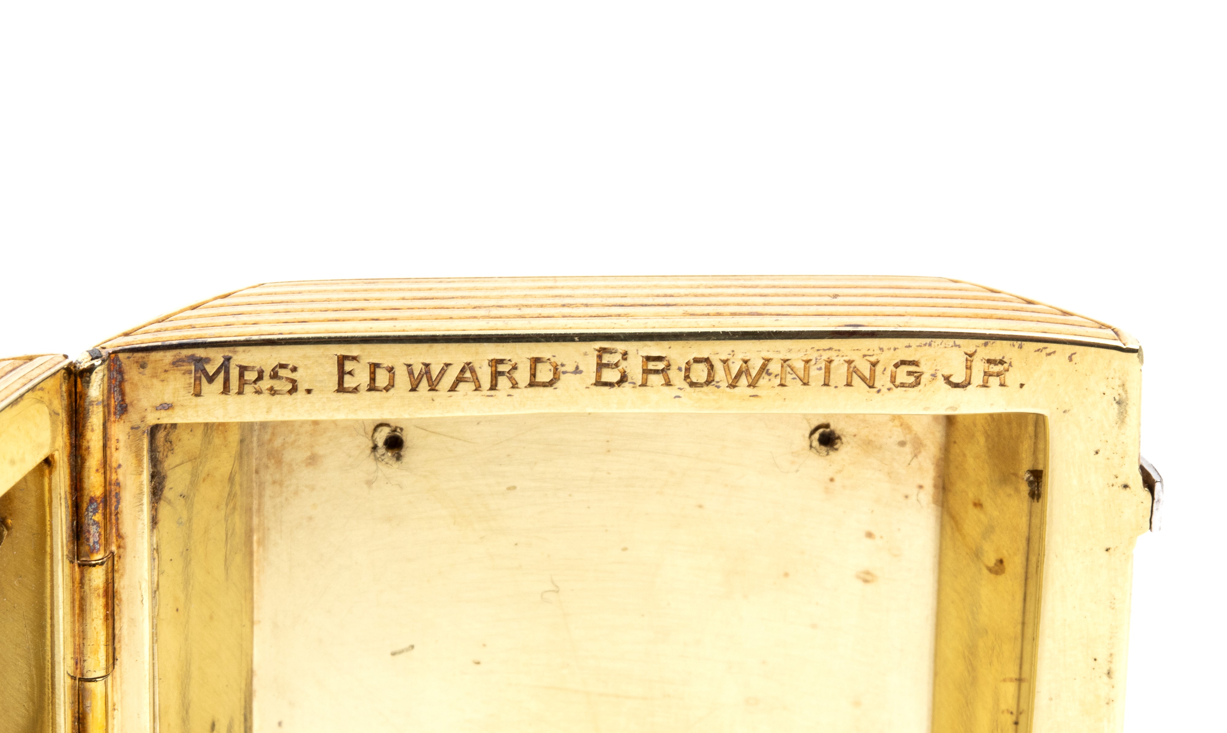 Tabacchiera americana in oro con diamanti