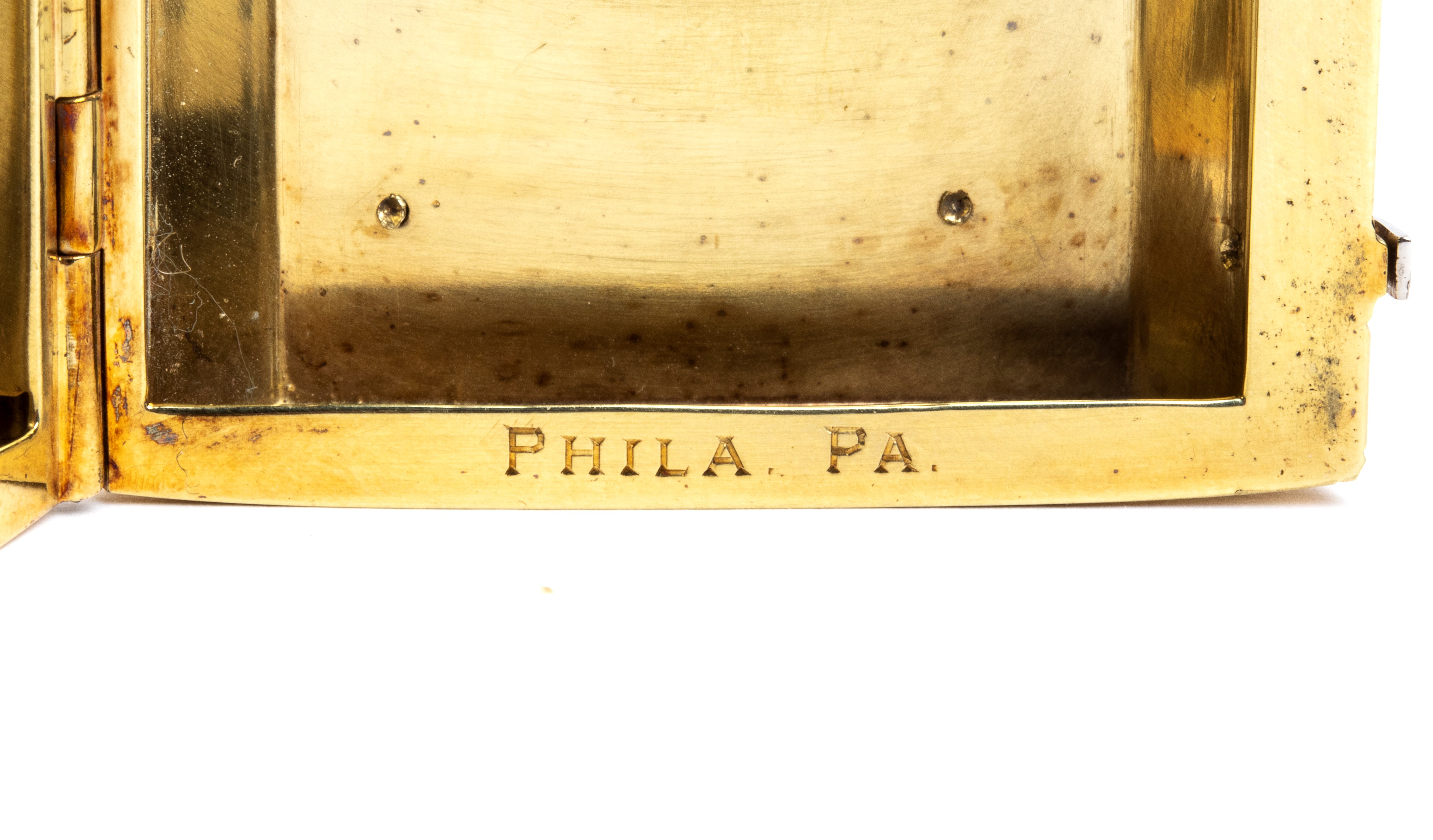 Tabacchiera americana in oro con diamanti