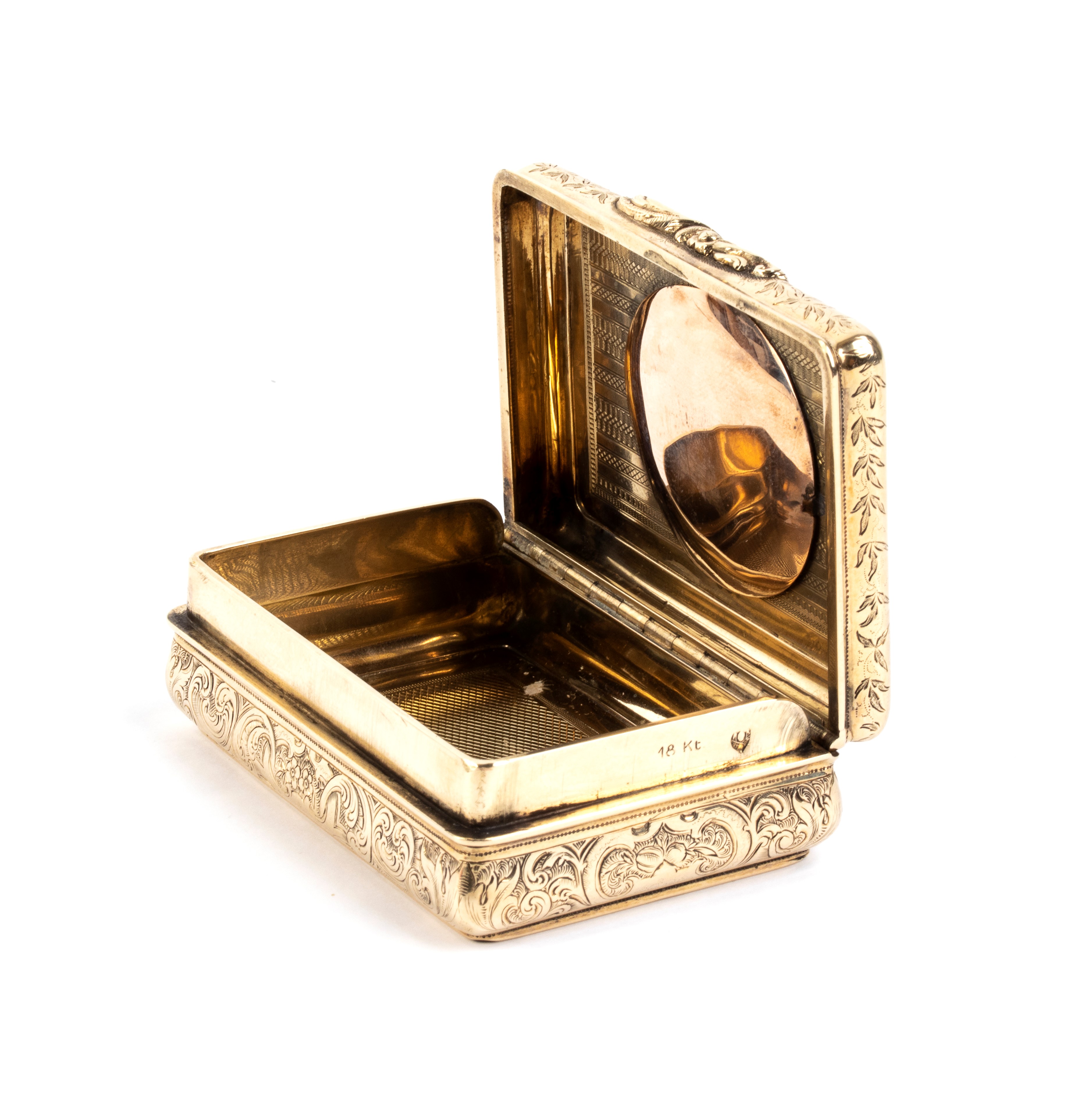 Tabacchiera italiana in oro e smalti