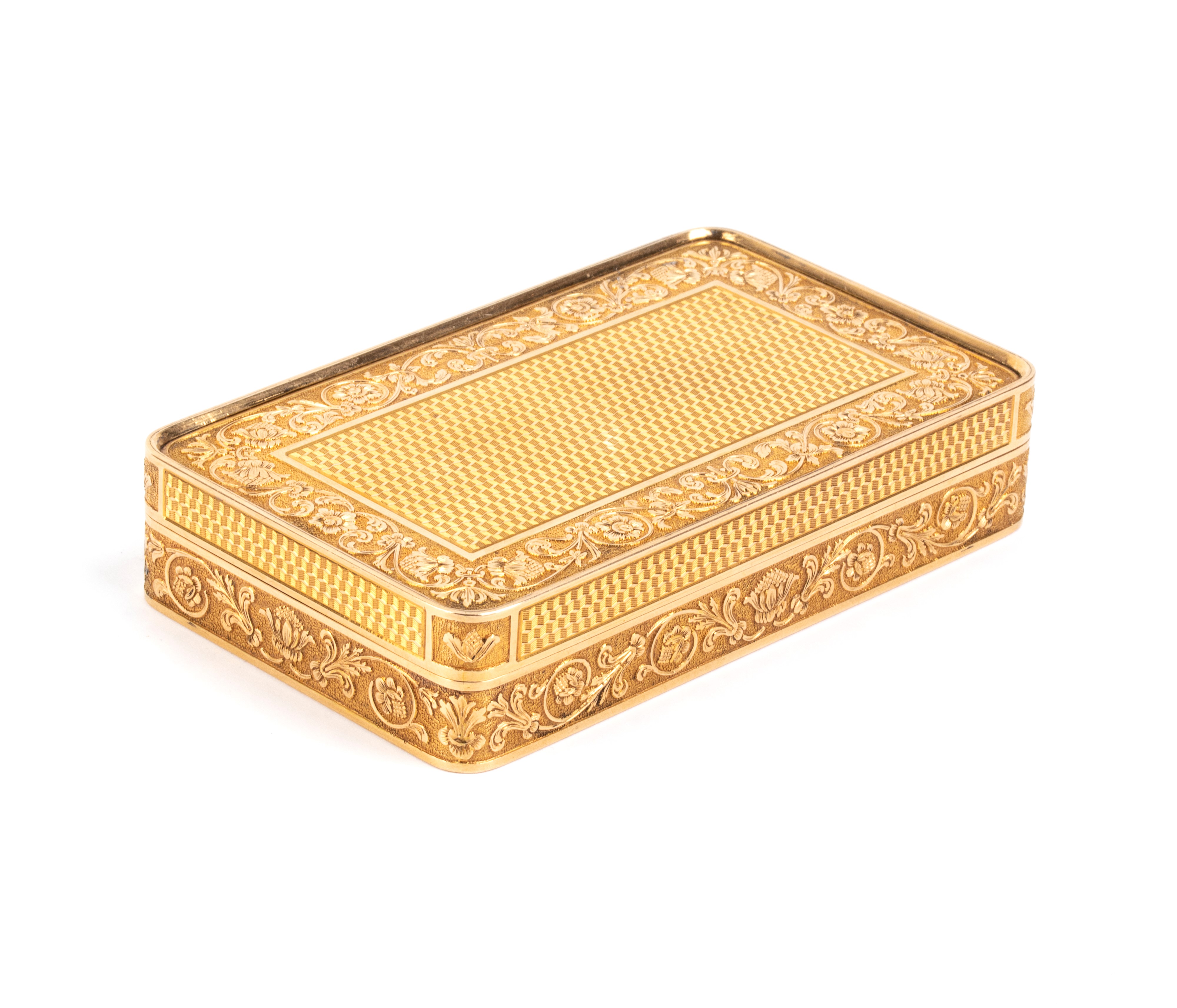 Tabacchiera francese in oro