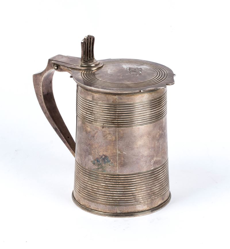 Tankard georgiano inglese in argento