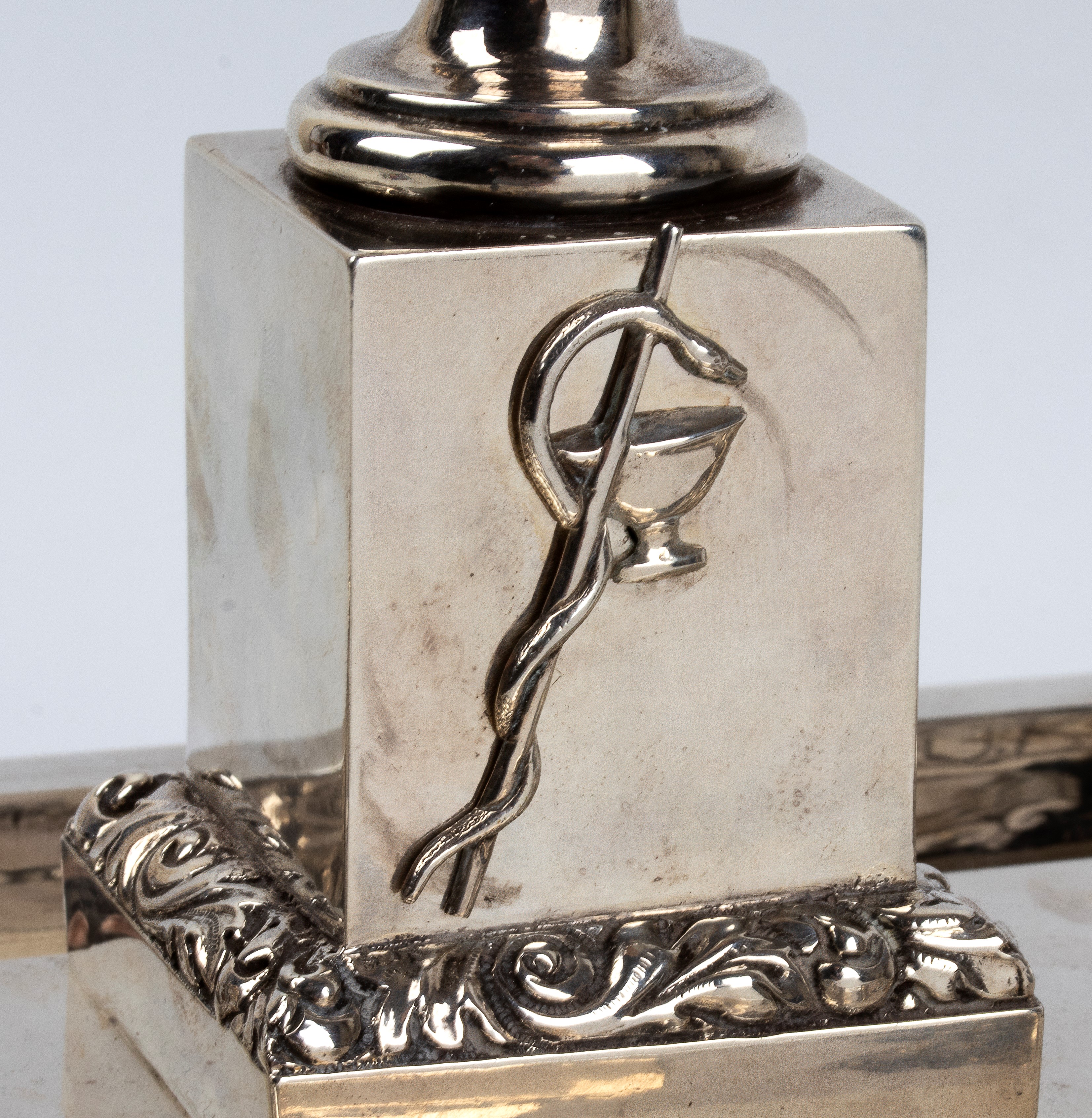 Calamaio italiano in argento con dedica ad Alessandro Riberi