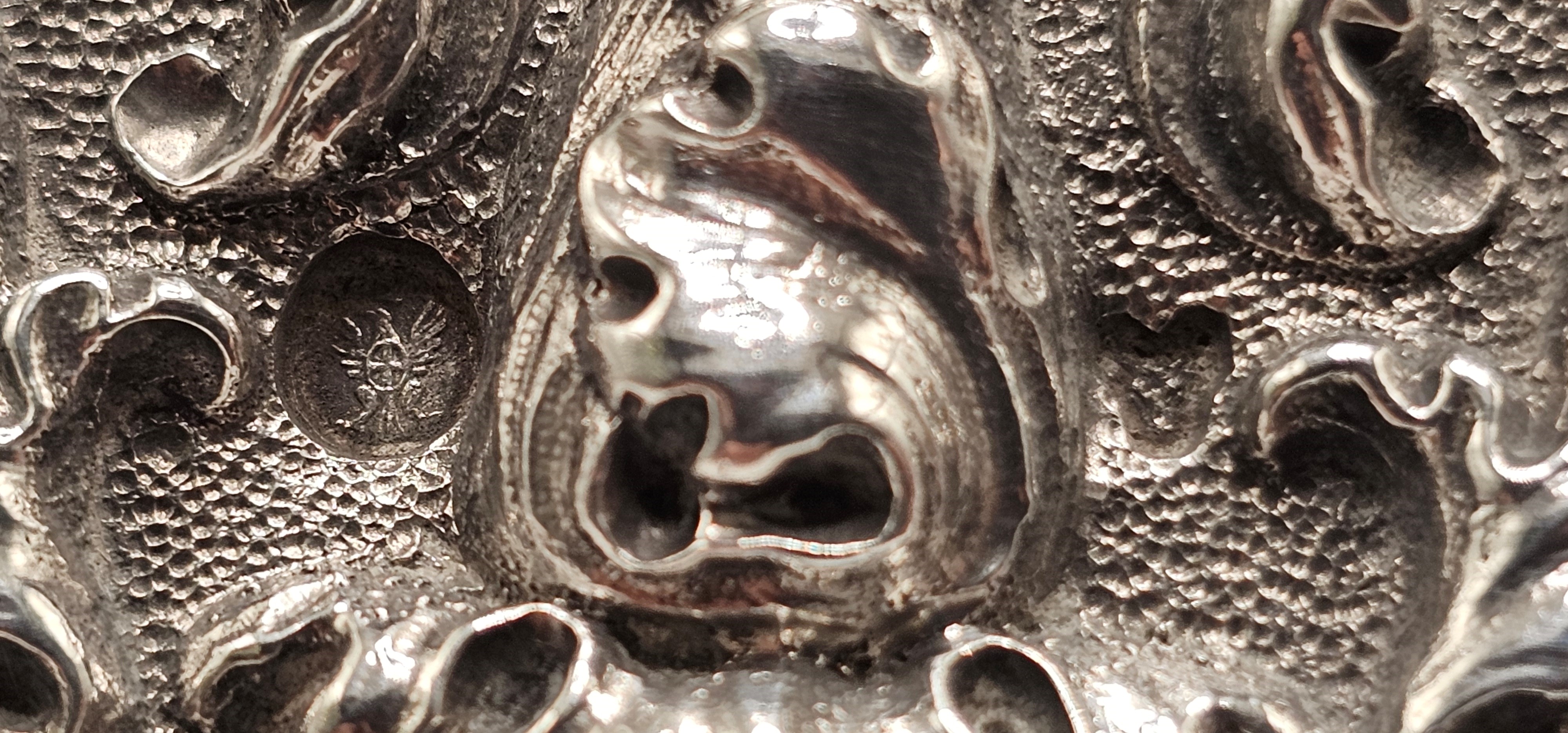 Calamaio italiano in argento con dedica ad Alessandro Riberi